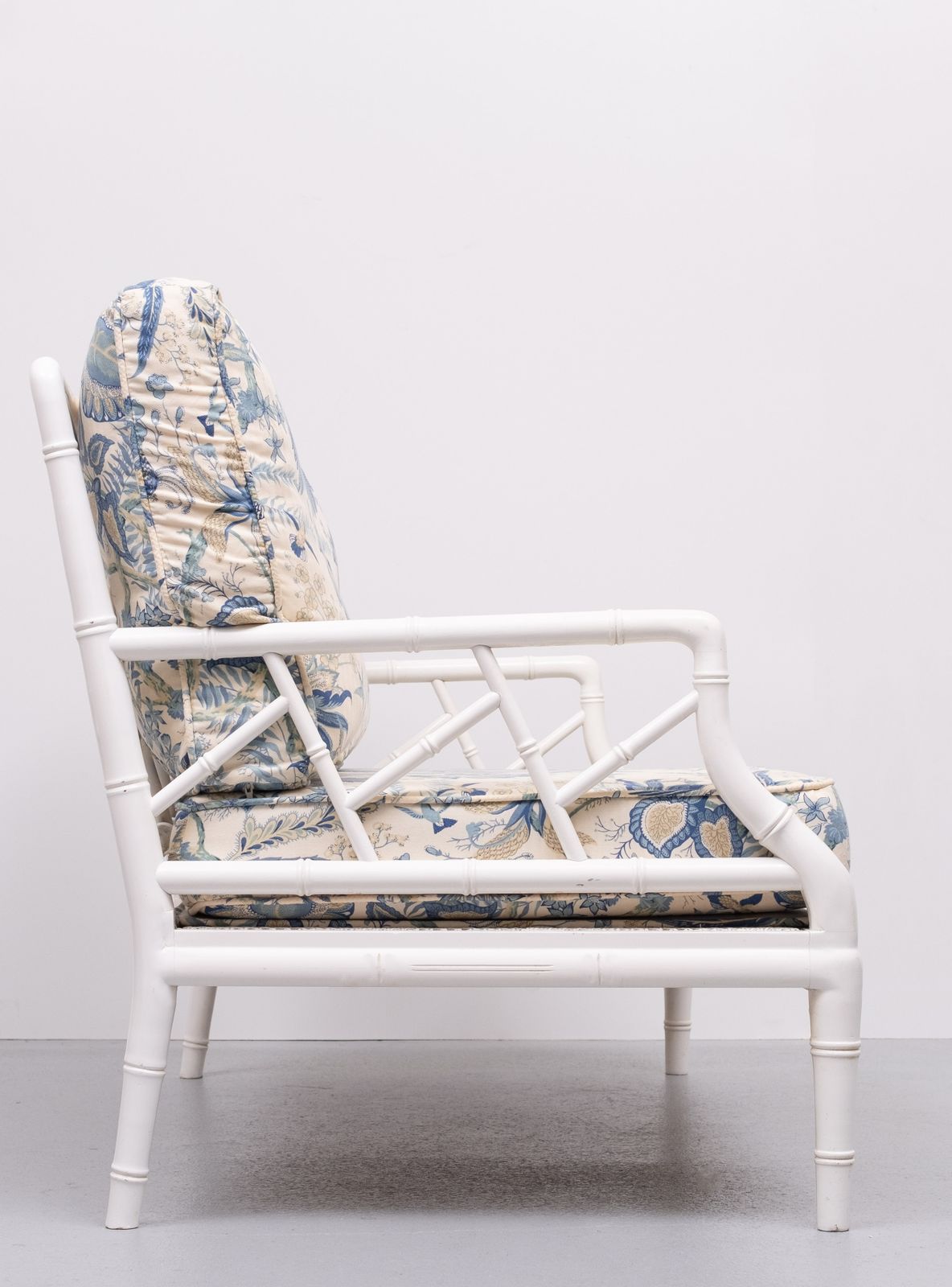 Faux Bamboo Chippendale Tweezitsbank, Jaren 1970, Frankrijk photo vinterior