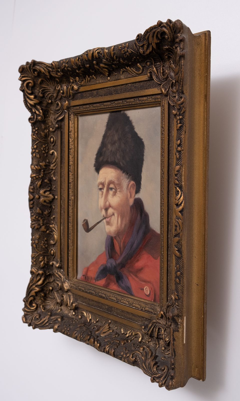 Theodorus Selhorst (1891 1983) Old Men With Pipe .Oil Painting . photo buy