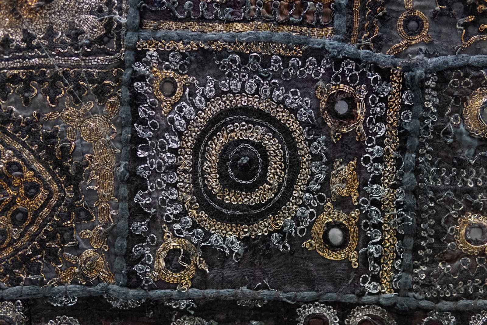 photo for sale Set Of 3 Kutch Indian Embroidered Patchwork Wall Hanging