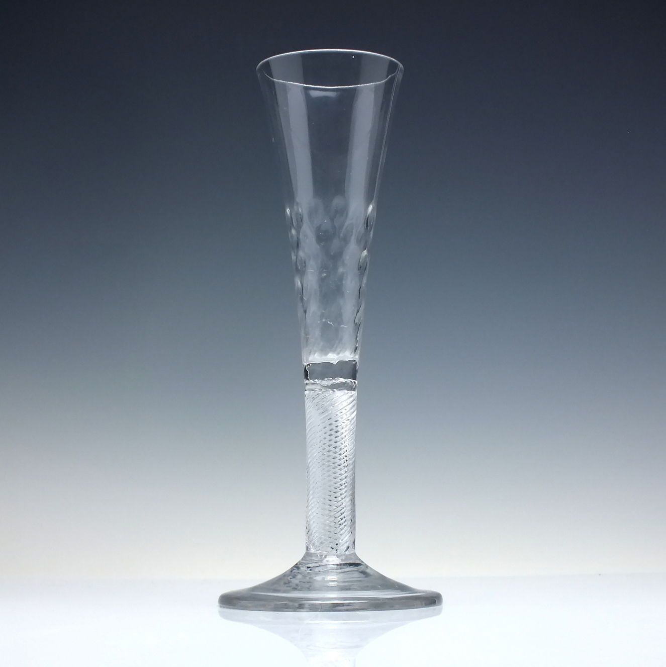 Rare Antique Georgian Air Champagne Flute Glass C1750 (8.5 Inches Tall) photo 1150.0
