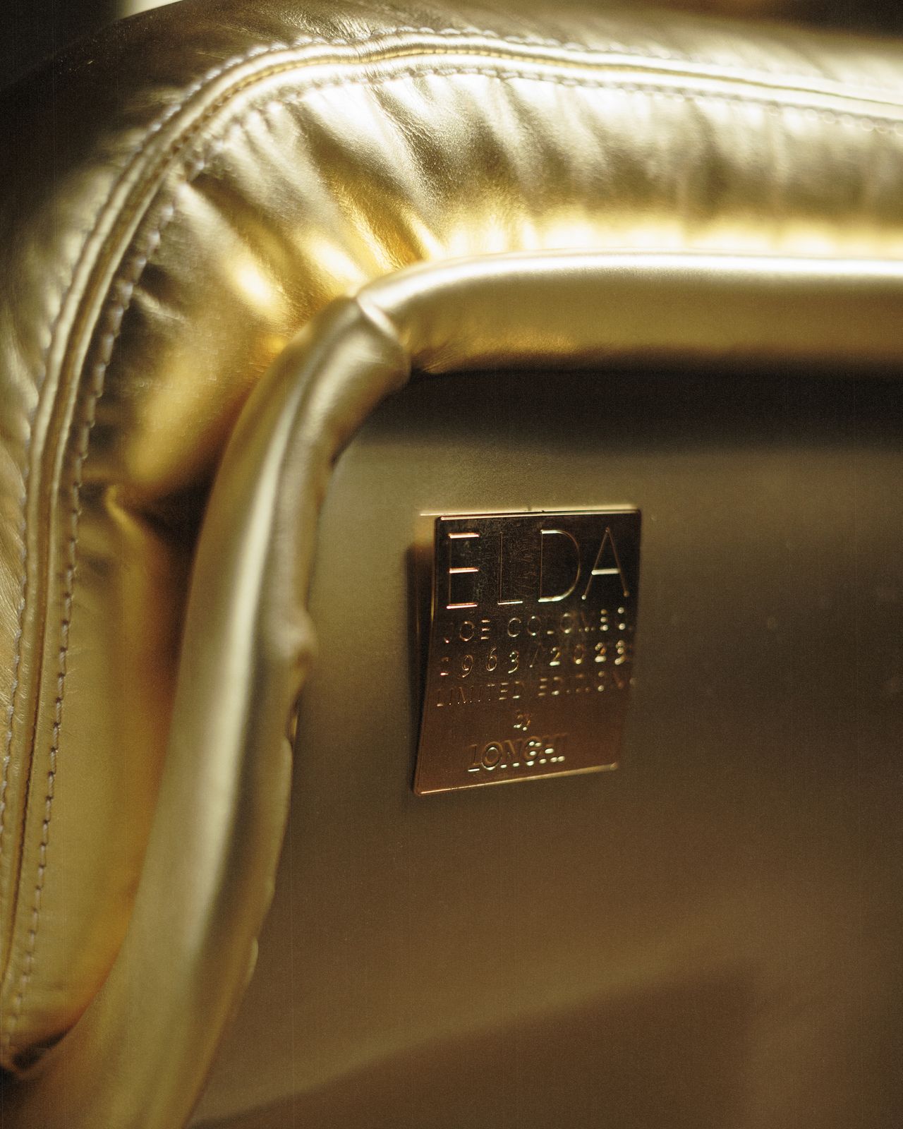 Golden Limited Edition Elda Chair By Joe Colombo For Longhi Italy No. 8/20 photo vinterior