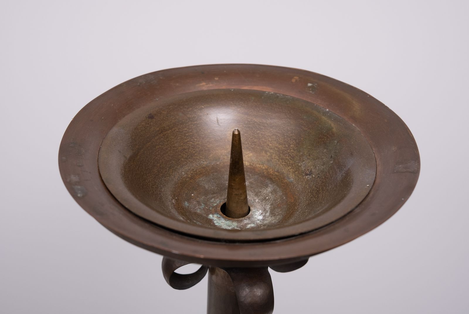 Amsterdam School Art Deco Hammered Copper Candle Stand Holland photo buy