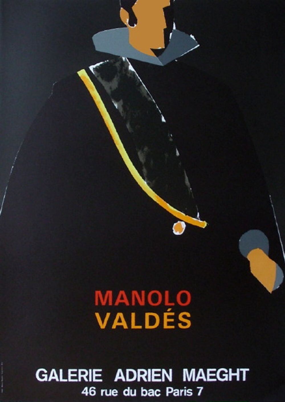 Manolo Valdes Vintage Poster Poster Exhibition Paris 1986 67x48 Cm Art