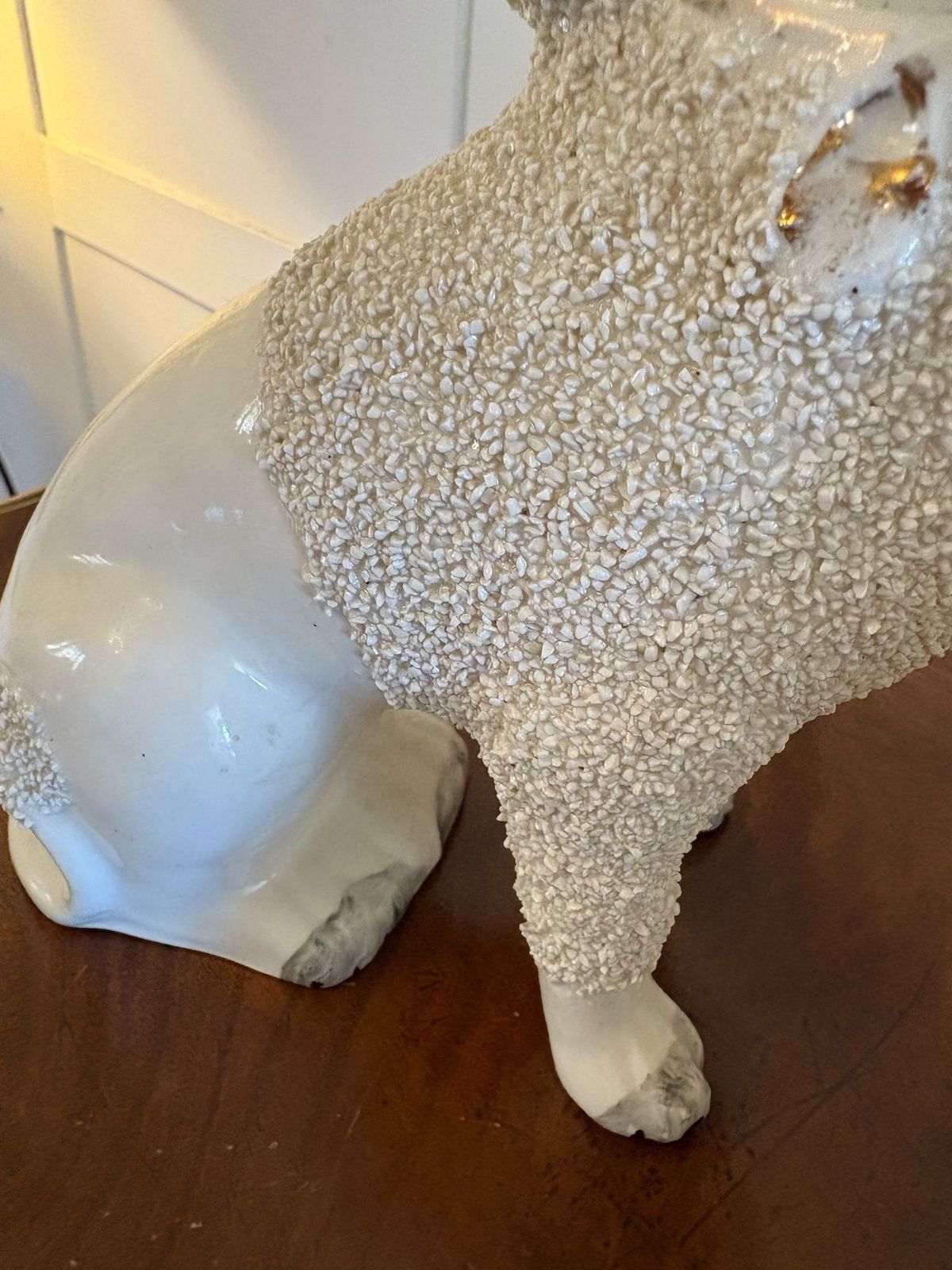 Pair Of Antique 19th Century Quality Staffordshire Poodles photo Art