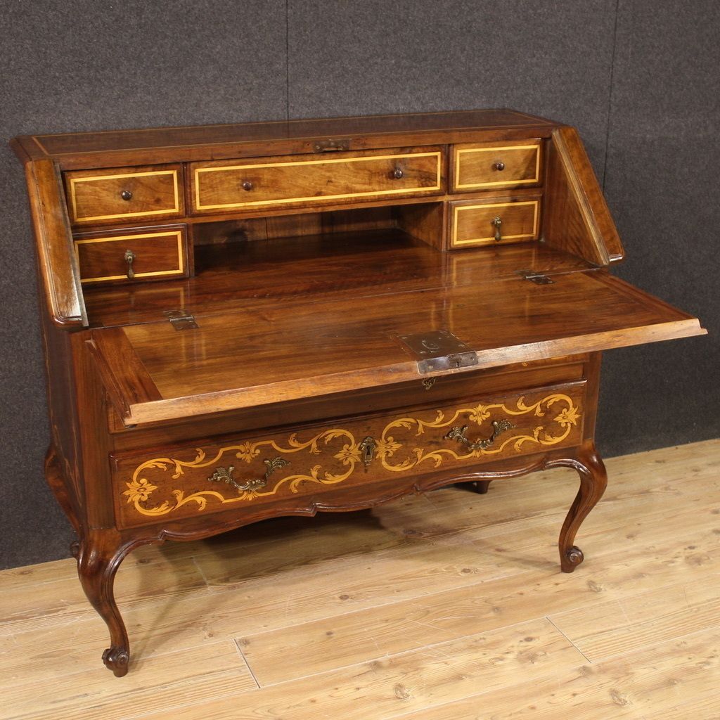 Great Inlaid Bureau From The First Half Of The 20th Century photo for sale