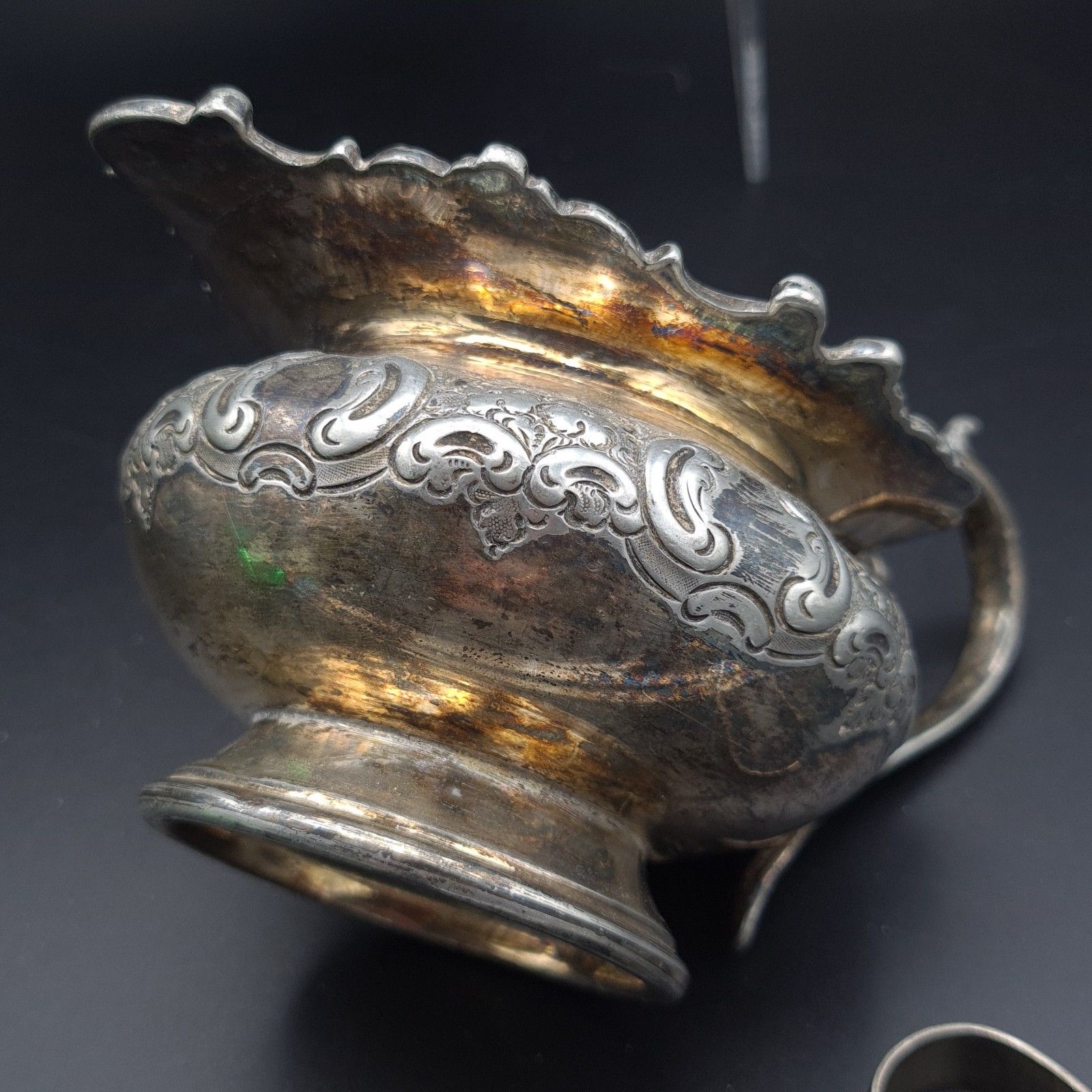 photo furniture Jd & Sons Antique Tea Set Silverplate Victorian Teapot Sugar Bowl & Tongs Jug
