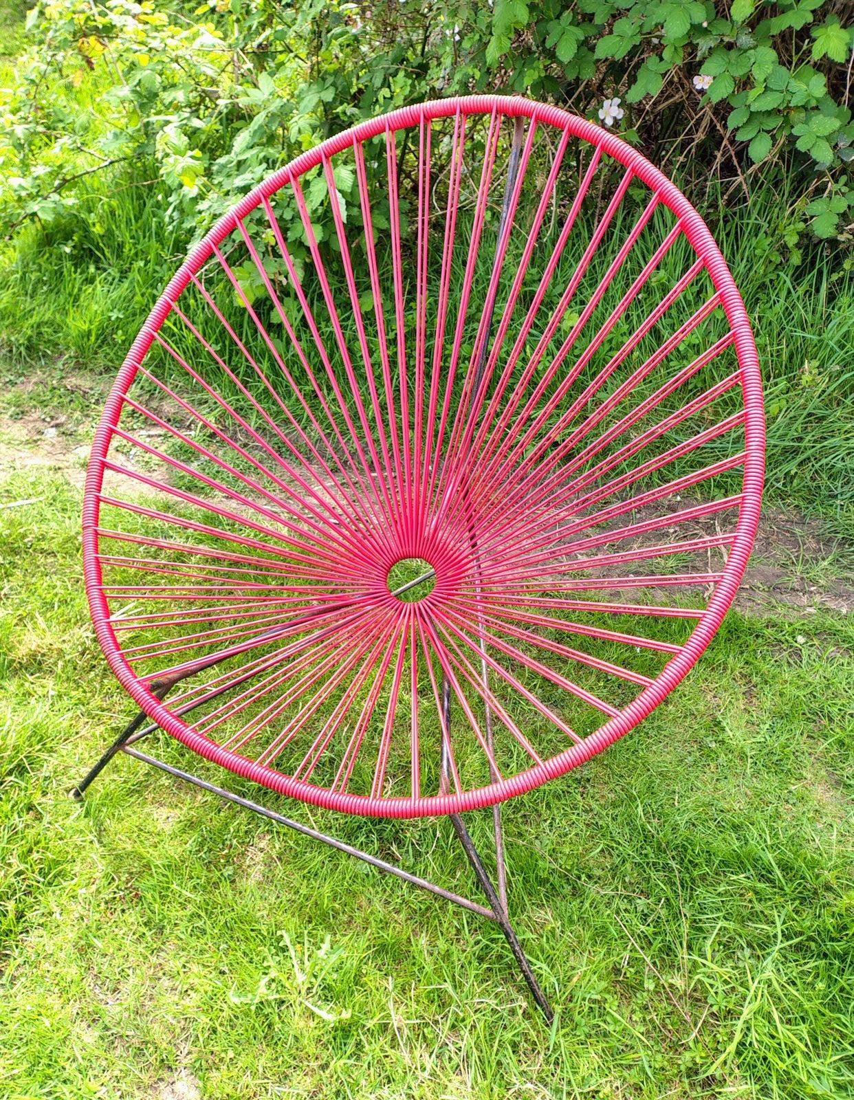 Vintage Acapulco Chair In Red, 1960s photo vinterior