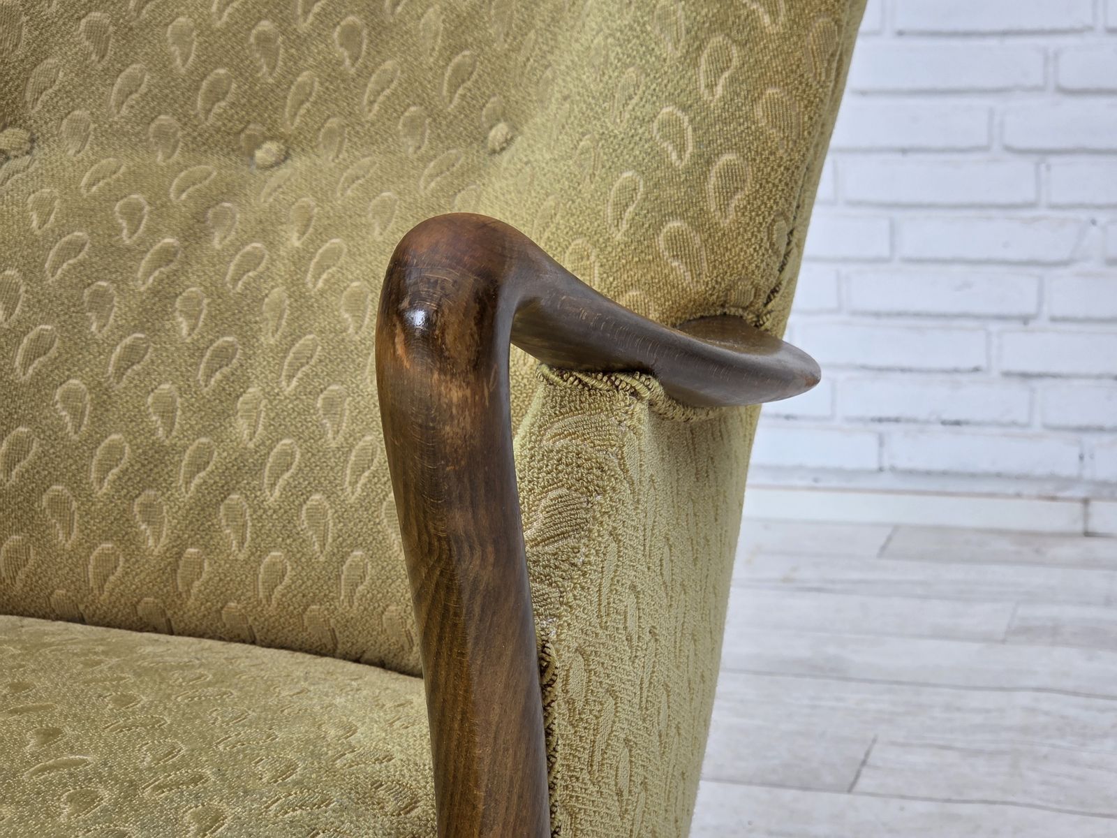 1960s, Danish Armchair By Slagelse Møbelværk, Model 157, Velour. photo Furniture