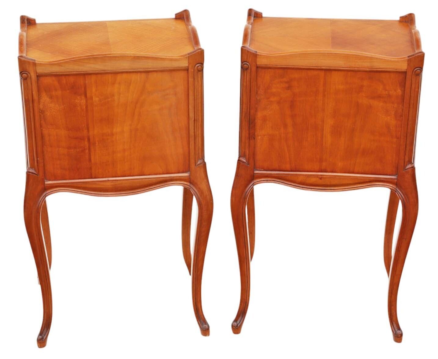 Pair Of Quality Vintage Cherry Or Walnut Bedside Tables – Nightstands photo Furniture