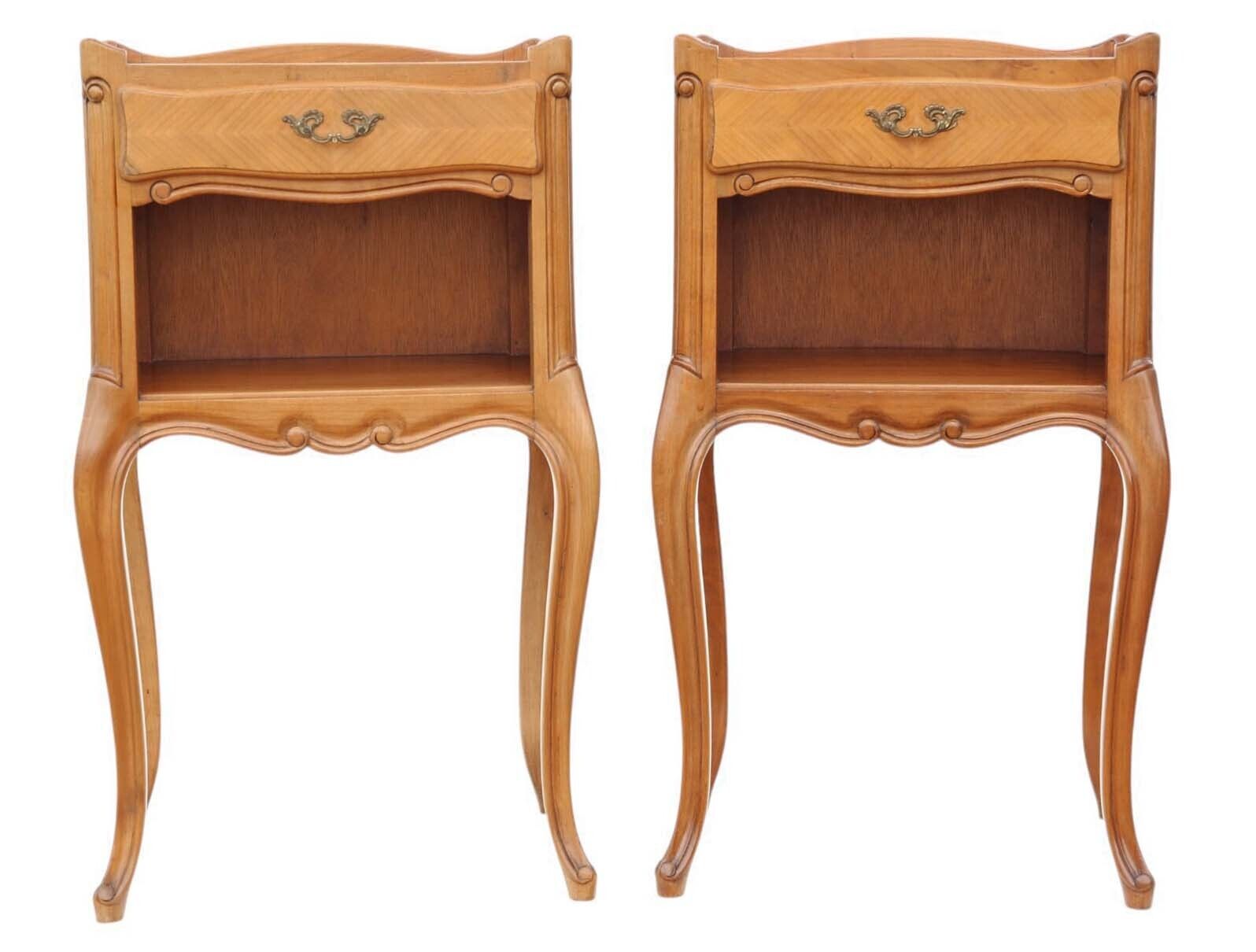 Pair Of Quality Vintage Cherry Or Walnut Bedside Tables – Nightstands photo 1295.0