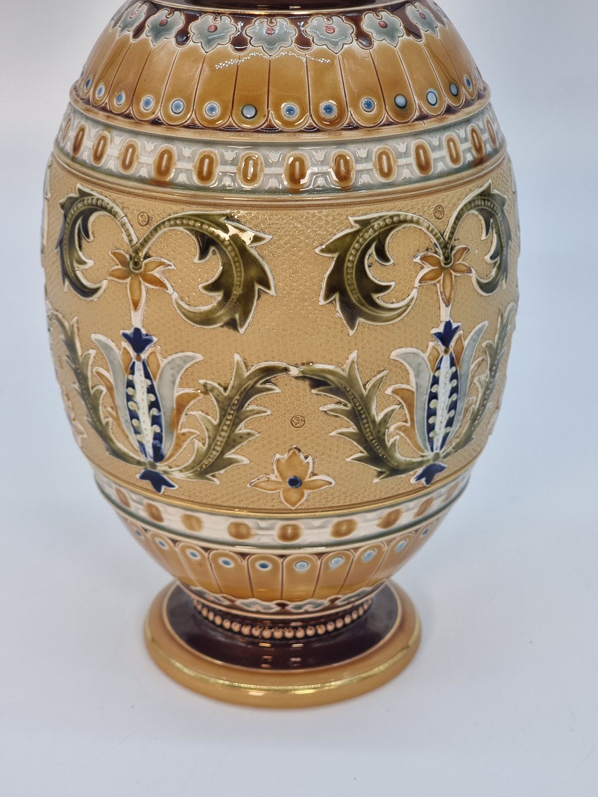 photo furniture A Pair Of Late 19th Century German Pottery Vases, Made By The Mettlach Factory, Circa 1890