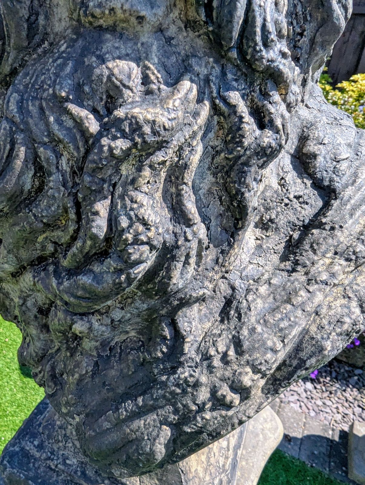 photo vintage Zeus Greek Sky Thunder God, Garden Ornament English Stone ,Delivery Available Via Our Sister Specialist Courier Company 0230.