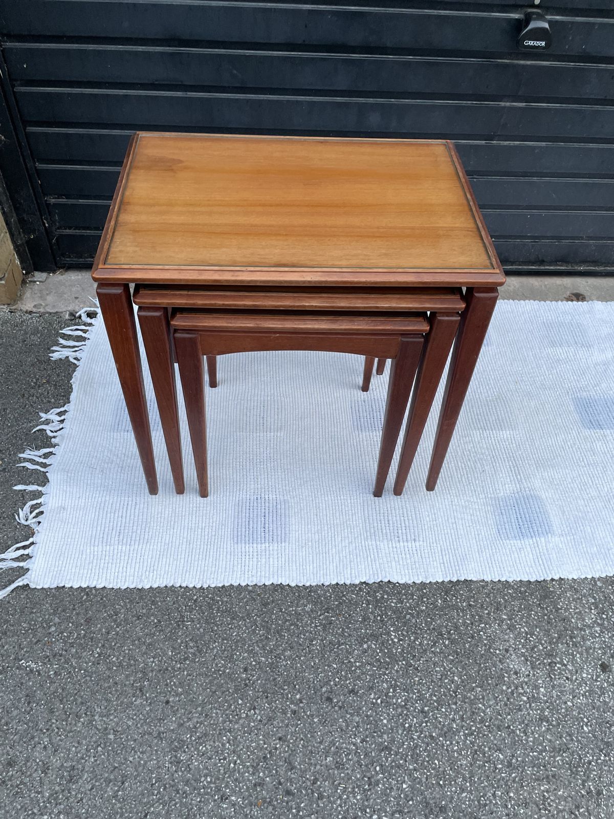 A Lovey Nest Of 3 Mid Century Table photo vinterior