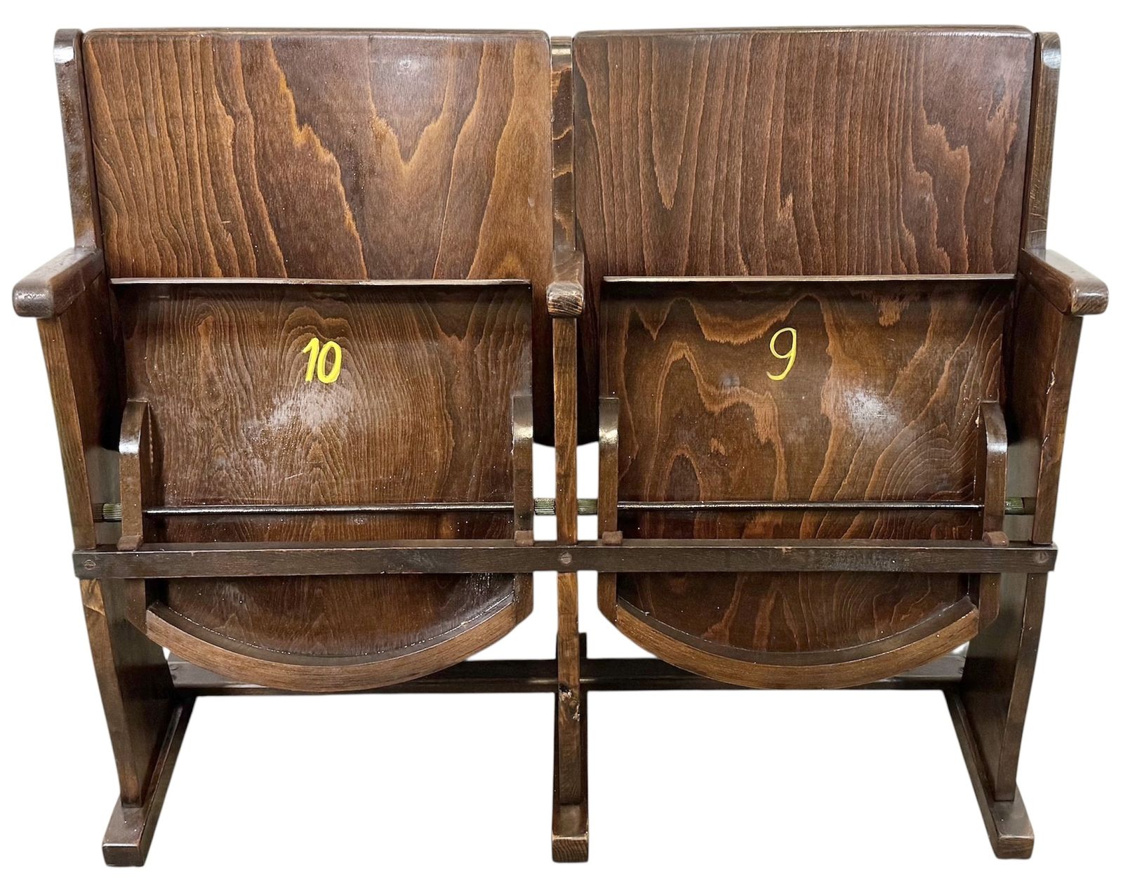 Vintage Two Seat Cinema Bench From Ton, 1960s, 2x