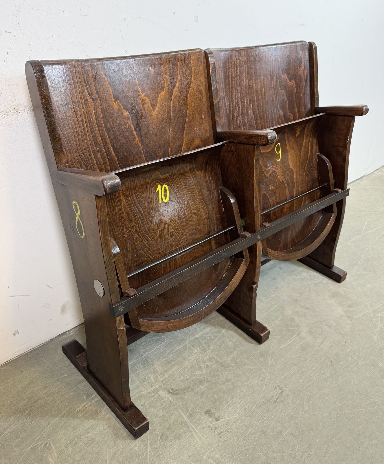 photo furniture Vintage Two Seat Cinema Bench From Ton, 1960s, 2x