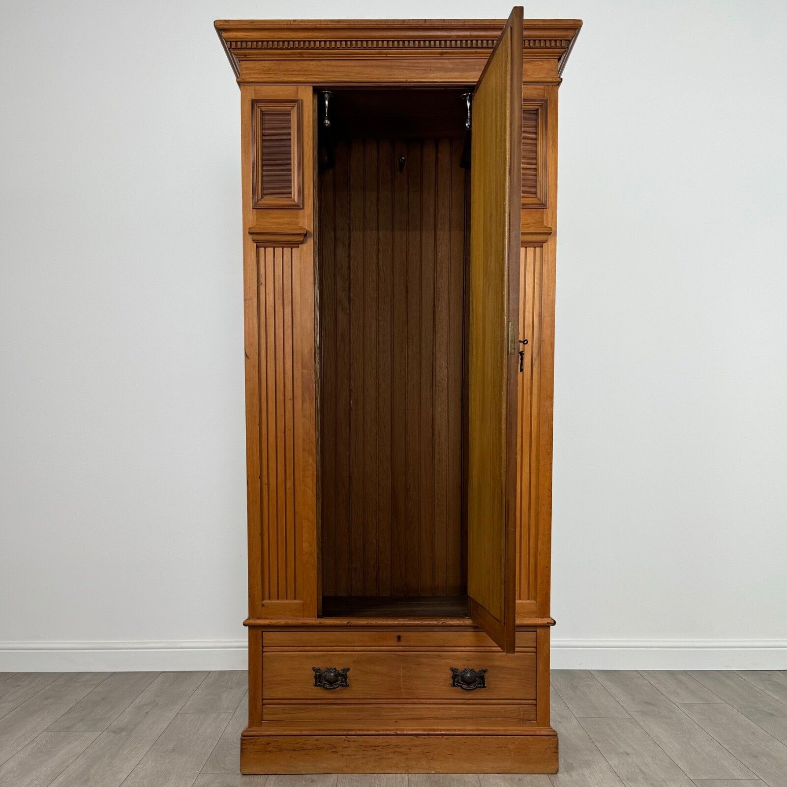 Antique 20th Century Fine Quality Satinwood Wardrobe photo furniture