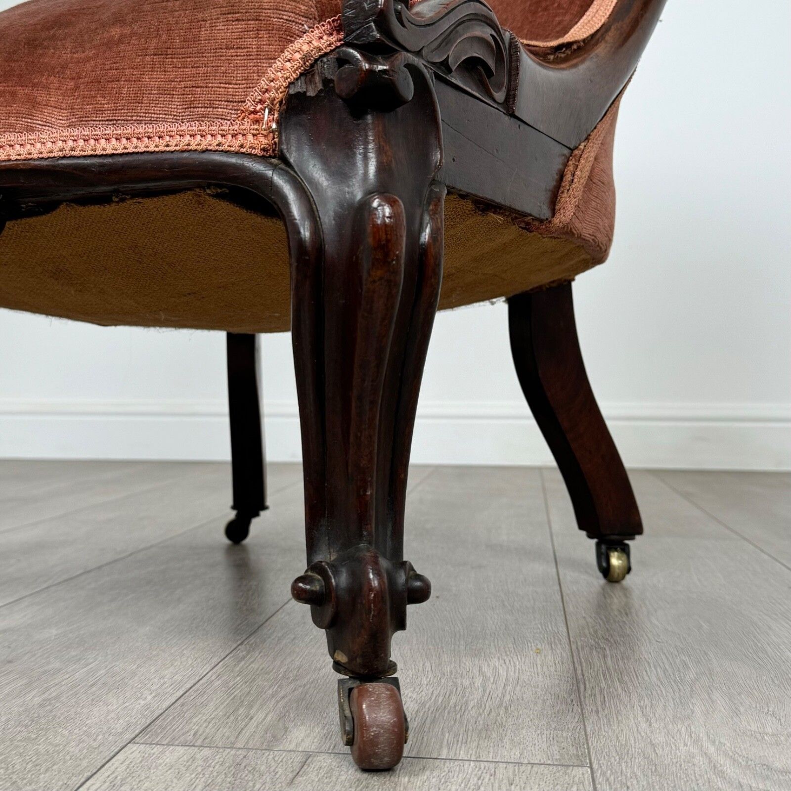 photo for sale Antique 19th Century Nursing Chair In Mahogany