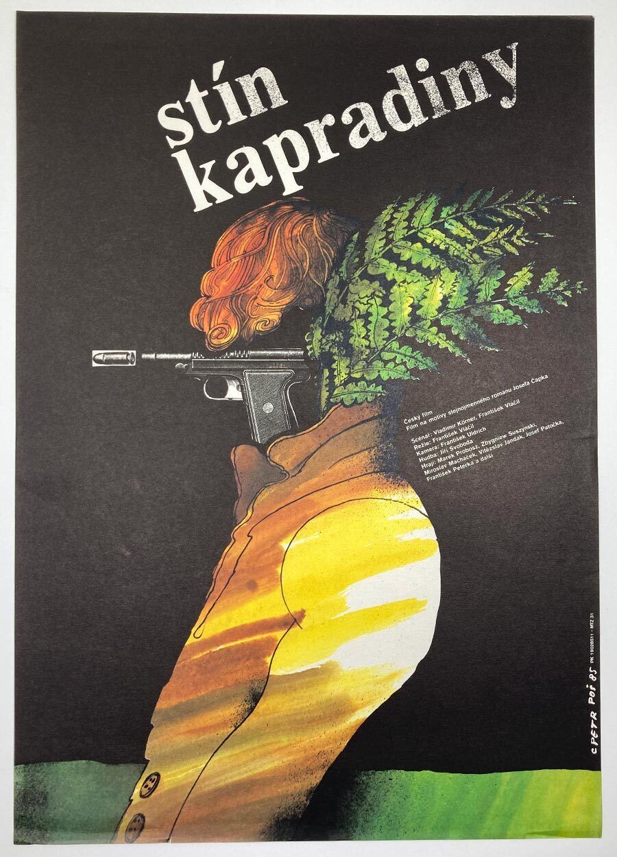 Original Film Poster, Shadow Of The Ferns, Petr Poš, 1985, Genuine Czech Vintage Print