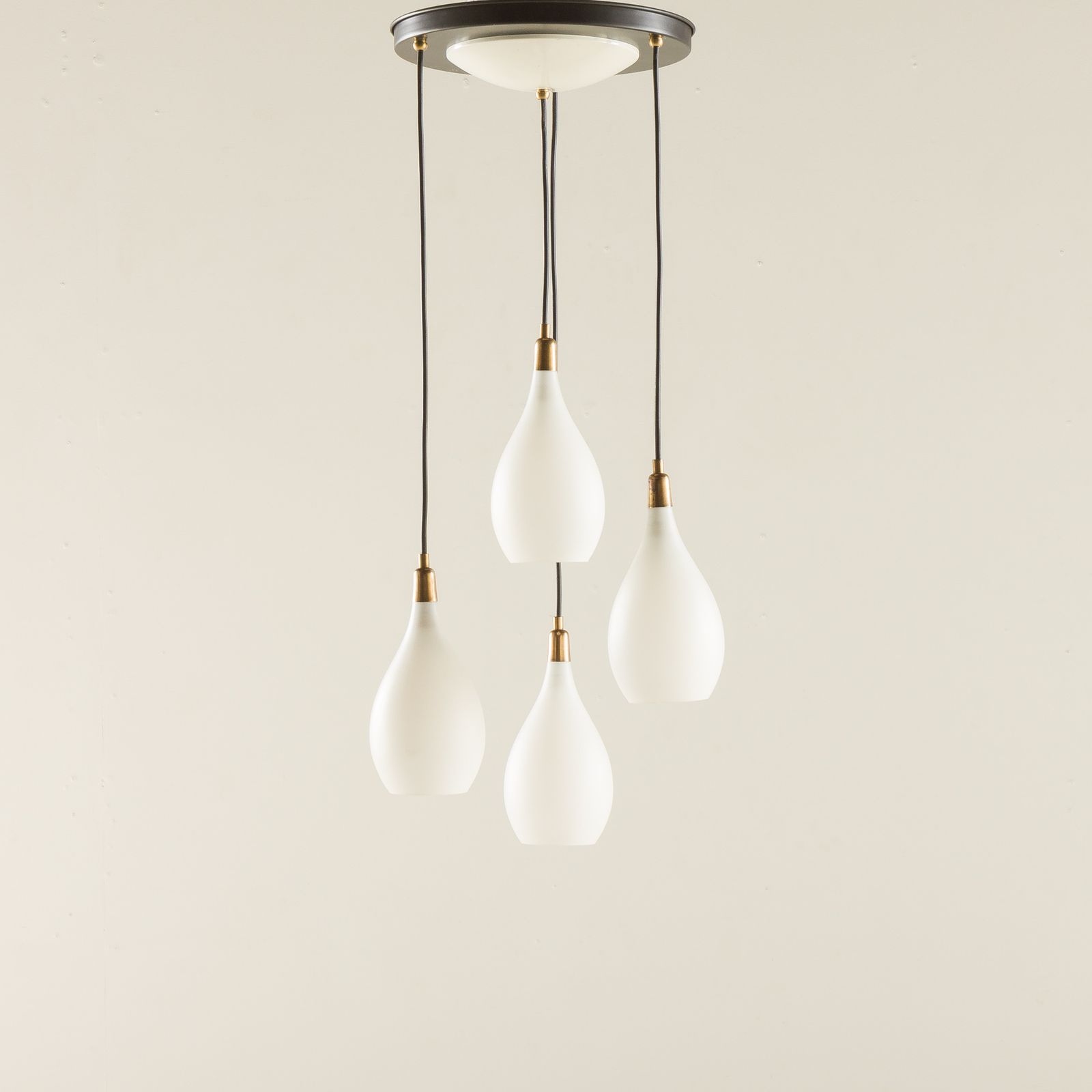 Italian Vintage Chandelier In Opaline Glass, Mid Century Modern 1970s photo furniture