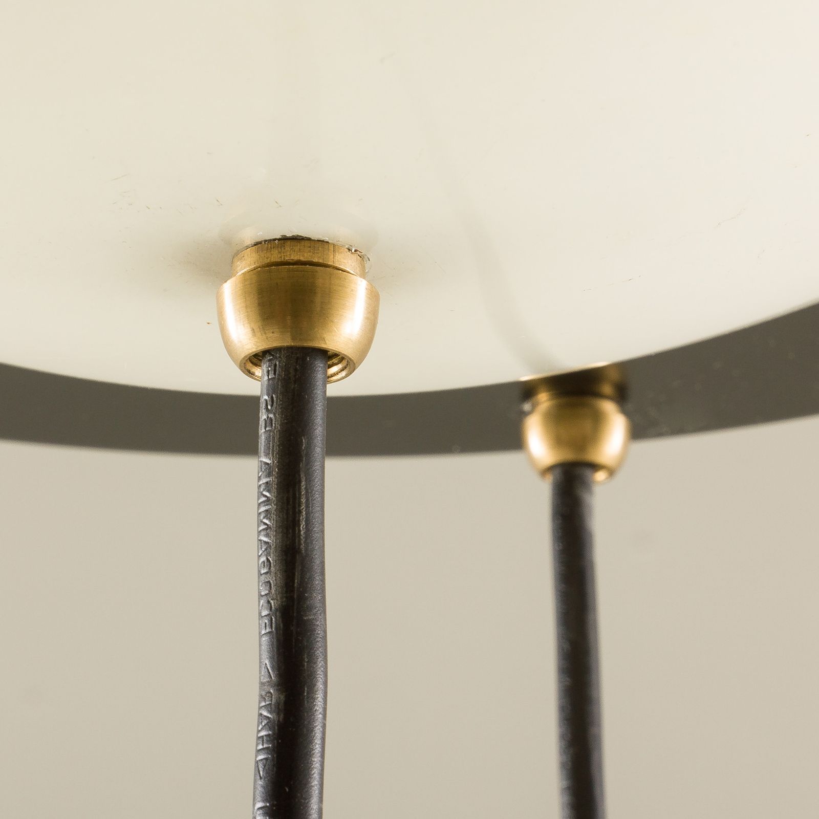 Italian Vintage Chandelier In Opaline Glass, Mid Century Modern 1970s photo Lighting