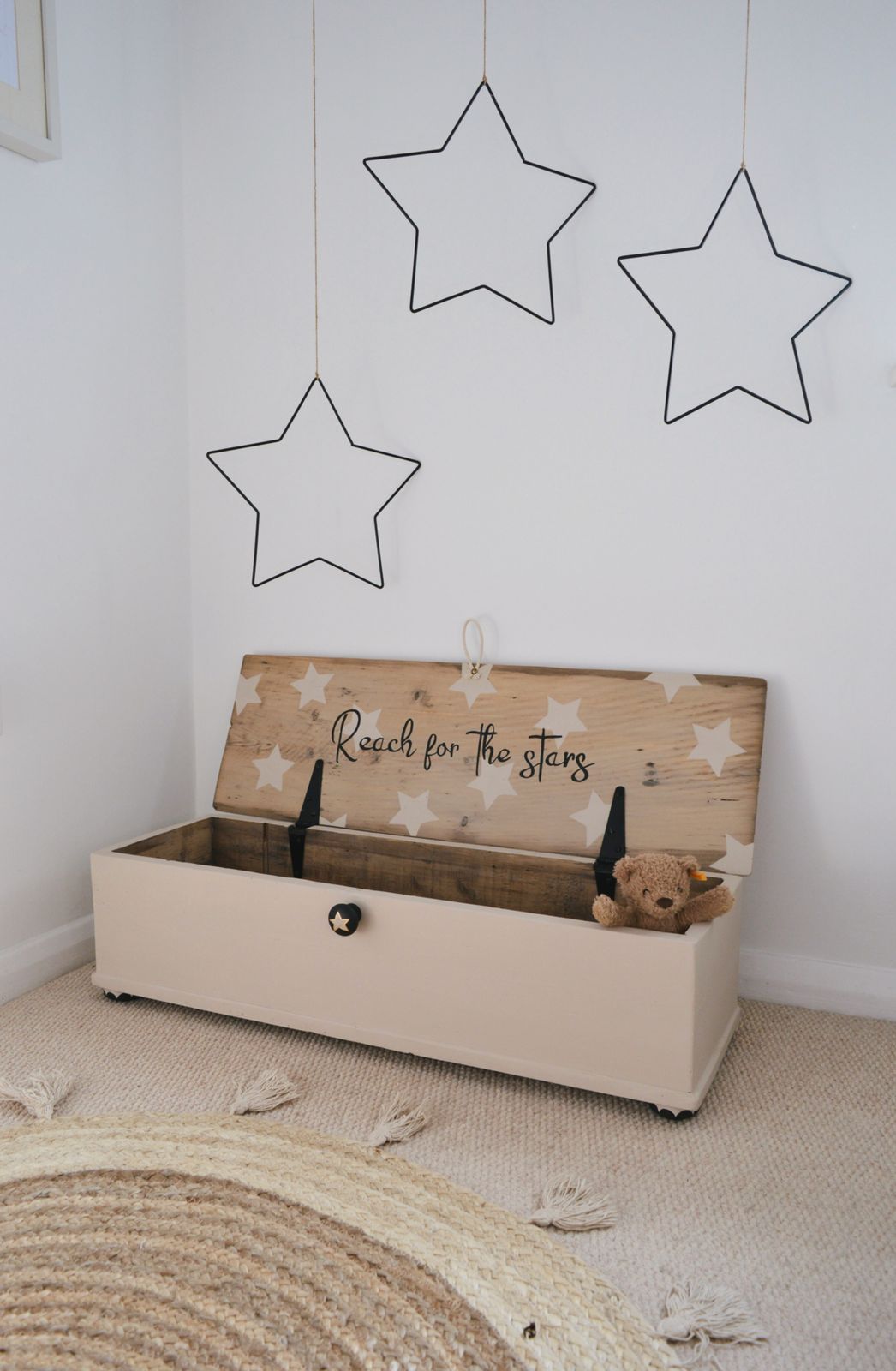 The Reach For The Stars Wooden Toy Box