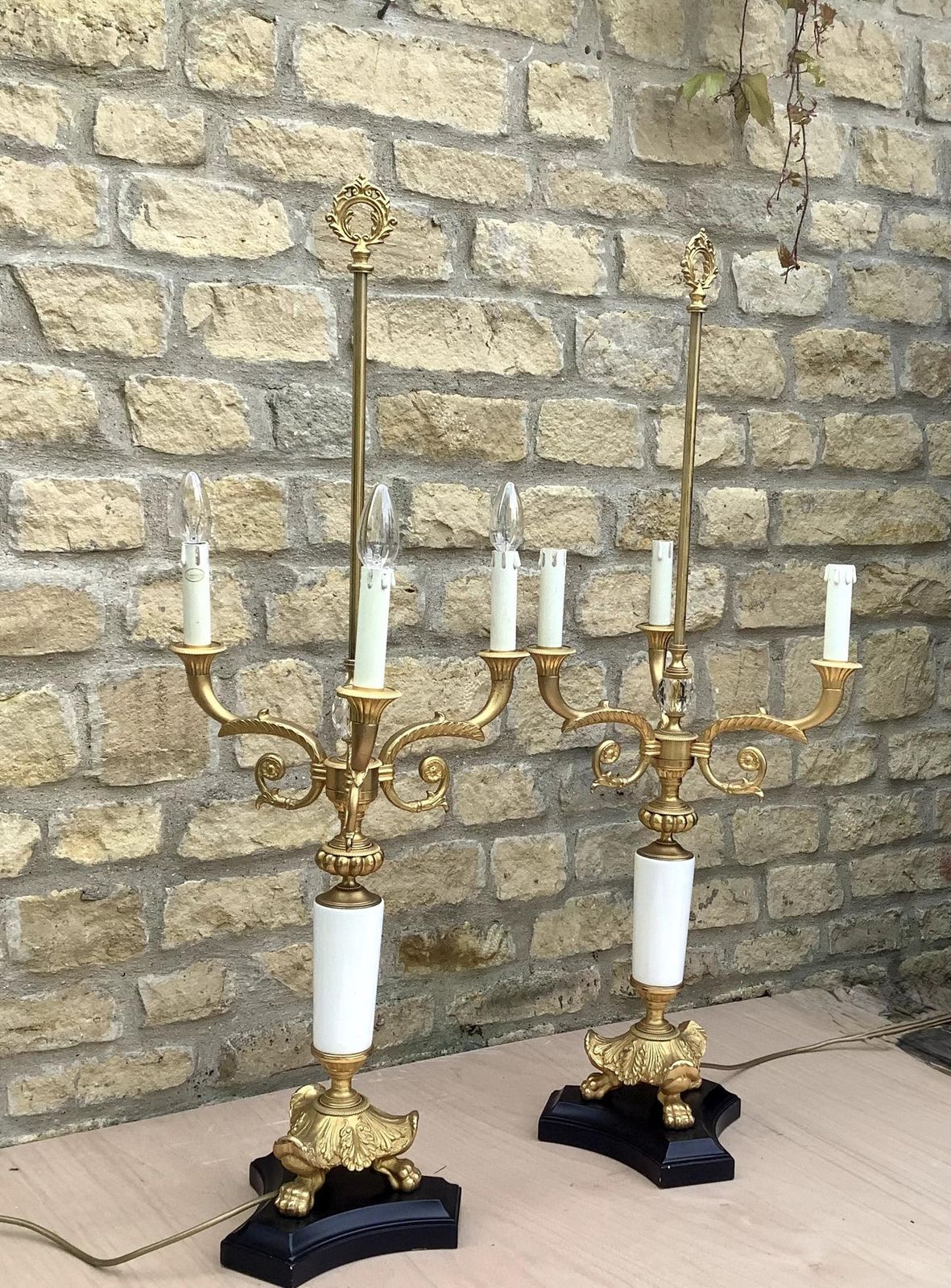 Ornate Pair Of Lamps, Early 20th Century photo Lighting
