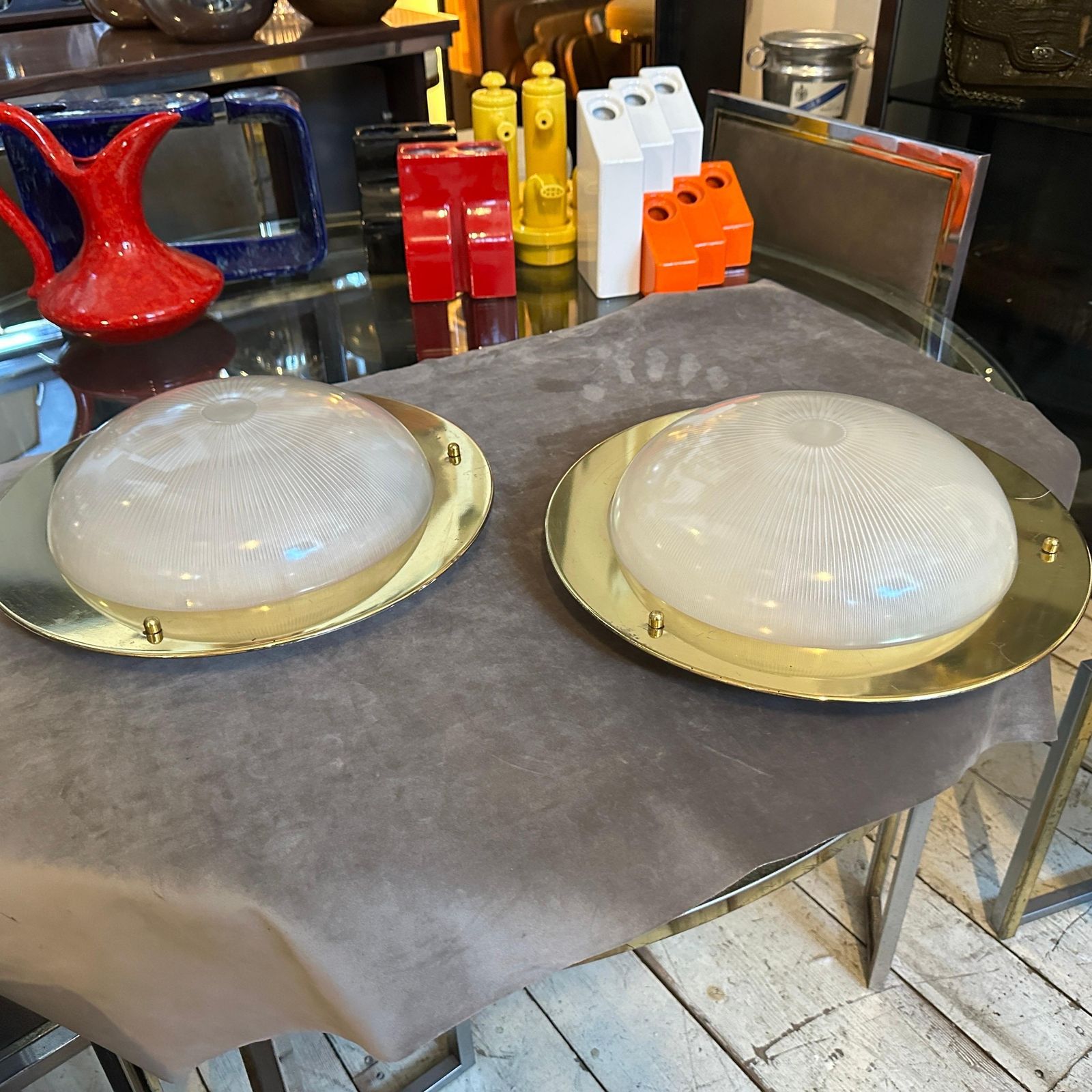 1960s Luigi Caccia Dominioni Style Mid Century Modern Italian Ceiling Lights photo furniture