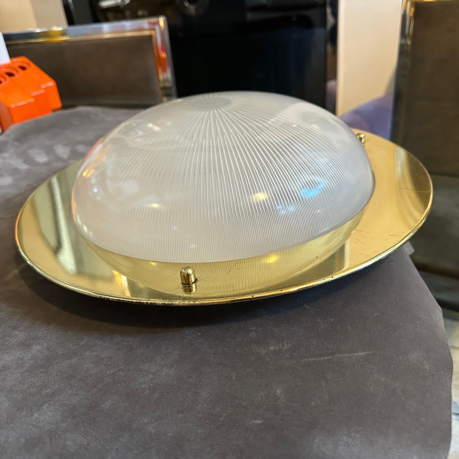 photo buy 1960s Luigi Caccia Dominioni Style Mid Century Modern Italian Ceiling Lights