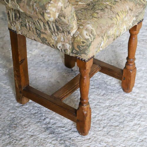 Bespoke Child’s Throne Chair   Oak & Exquisite Upholstery   English Early 20th‑Century photo buy