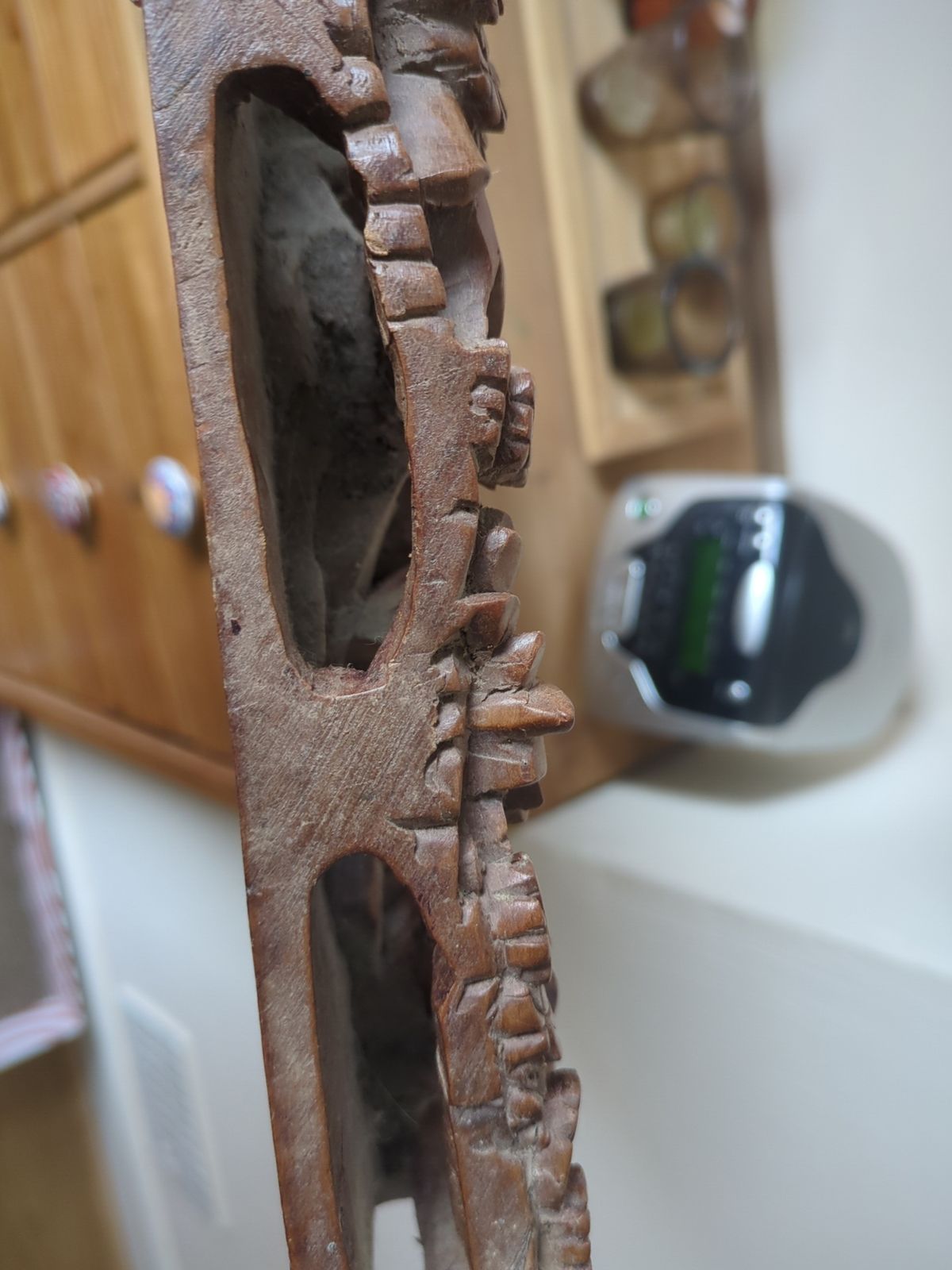 Carved Wooden Panel 3d. Rama, Sita And Hanuman photo buy