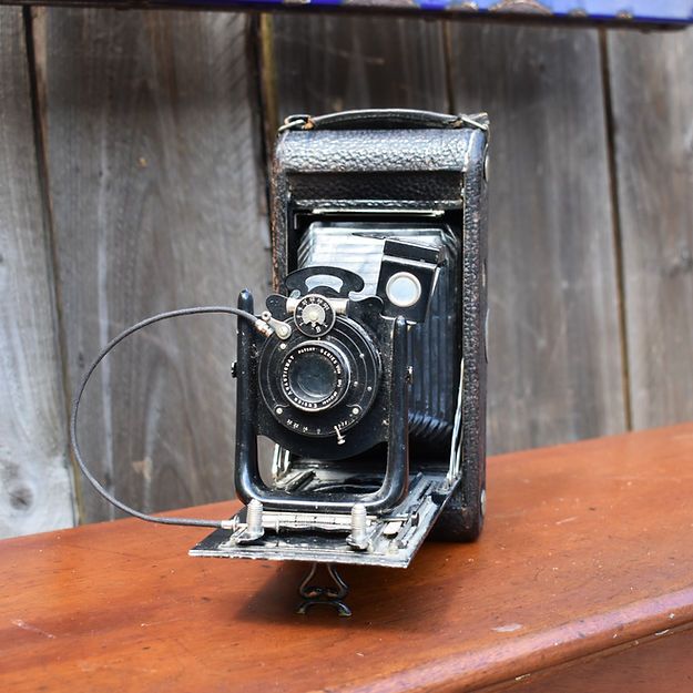 Antique Ensign Anastigmat Folding Bellows Large Camera London England Untested photo vintage