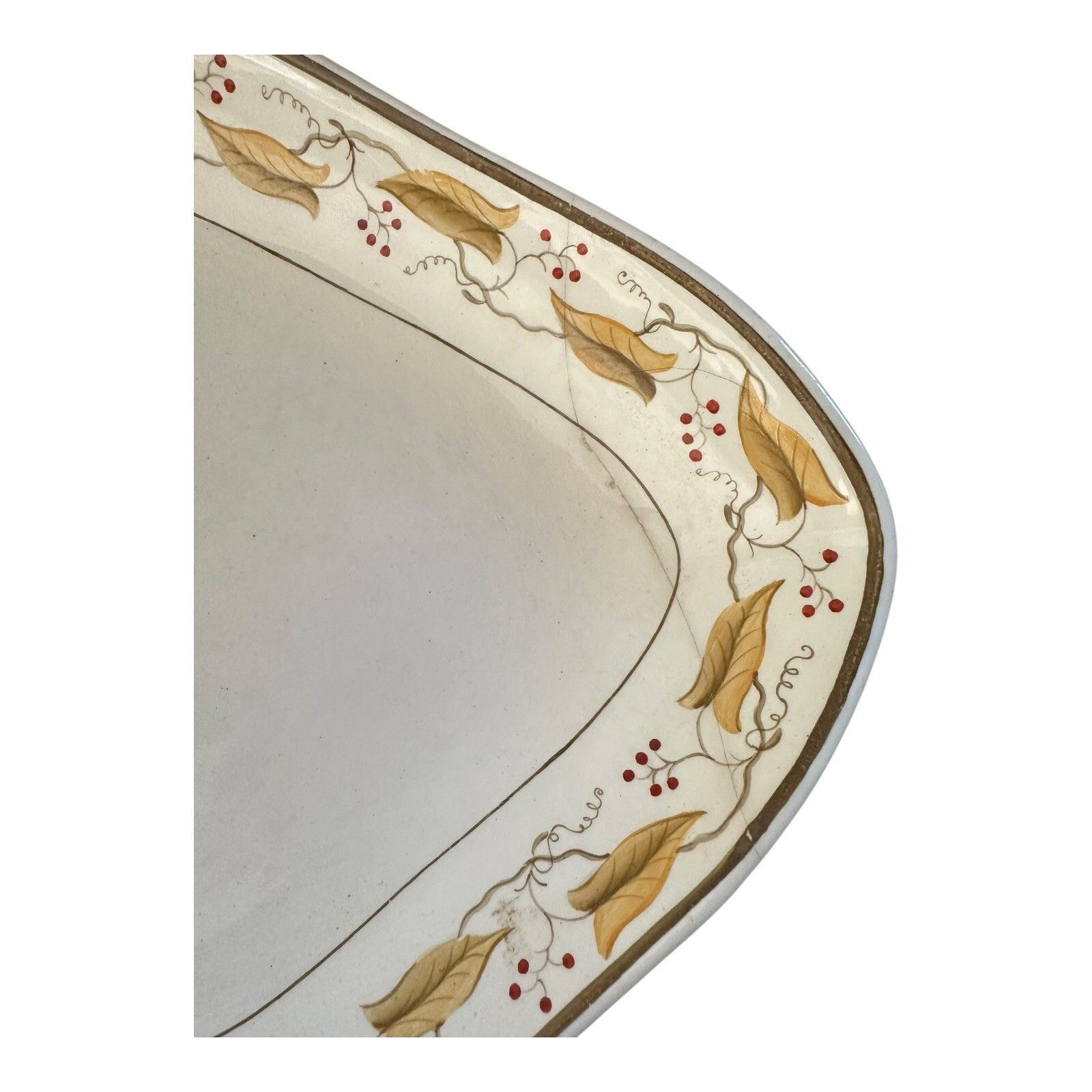 2x Wedgwood Oval Antique Repaired Stapled Plates Waterlily & Cream James Powell photo vintage