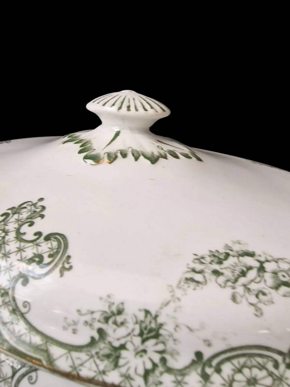 Victorian Bridgewood Elgin Tureen –  English Green Ceramic Dish photo Home Decor