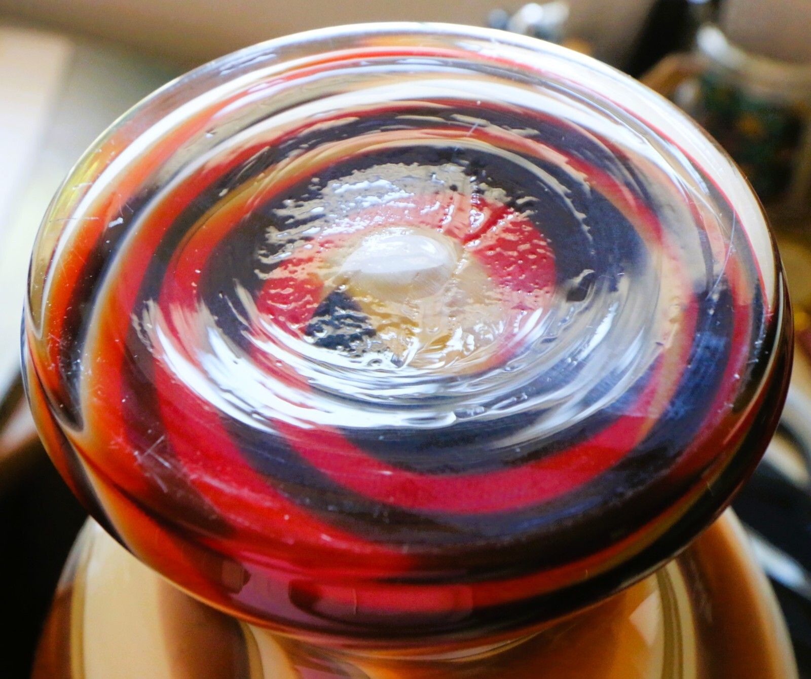 photo furniture Large Vase Vintage Carlo Moretti Marbled Italian Glass Vase  1960's.