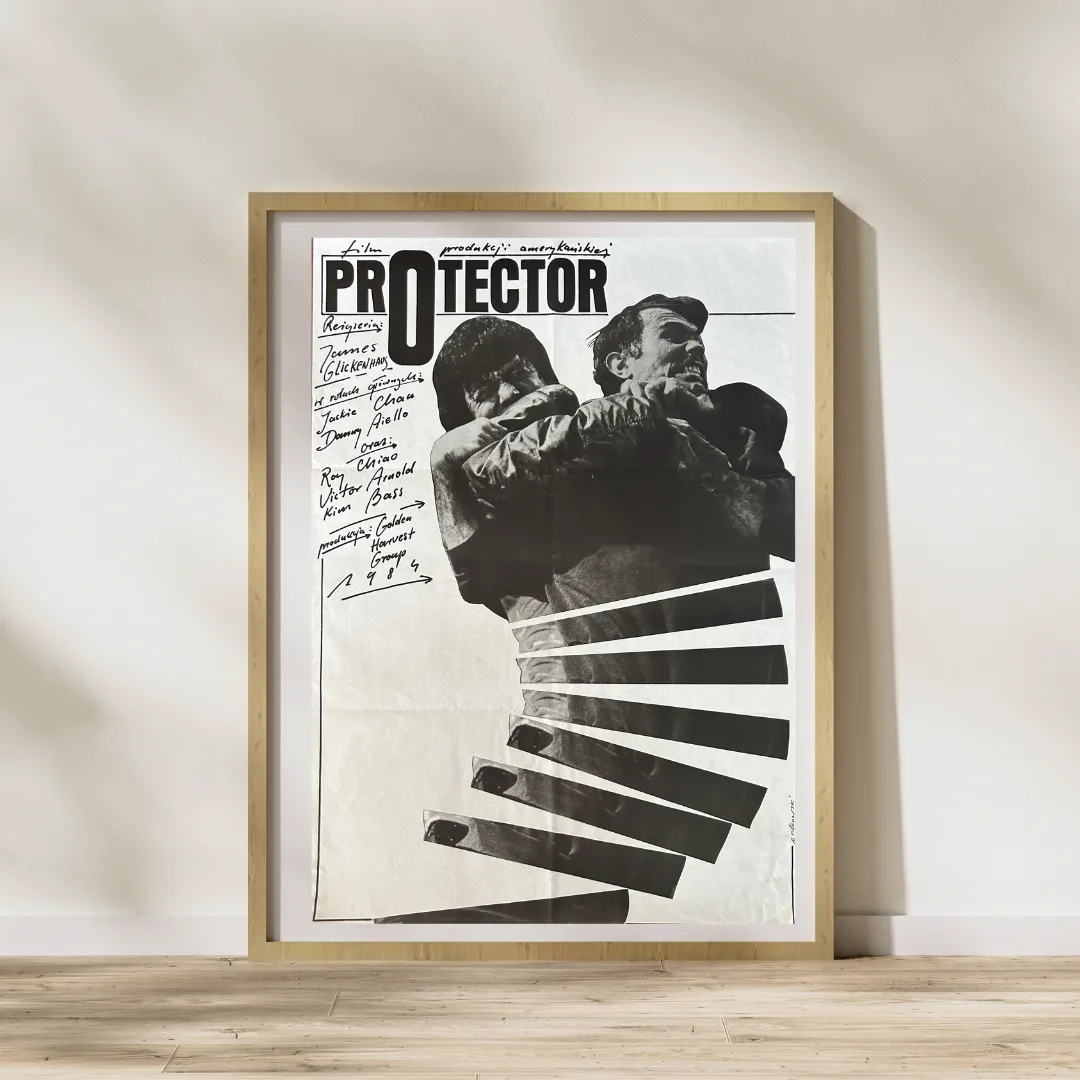 Original Polish Film Poster The Protector, Andrzej Pagowski, 1986