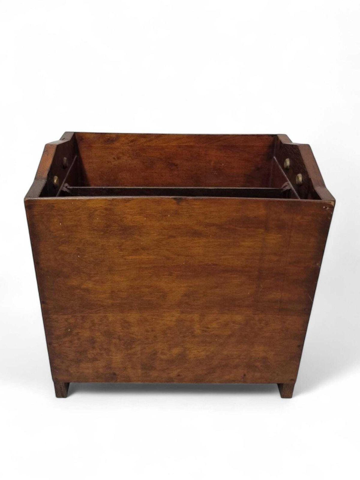 Antique Oak Magazine Rack / Brown Oak C1920 photo furniture