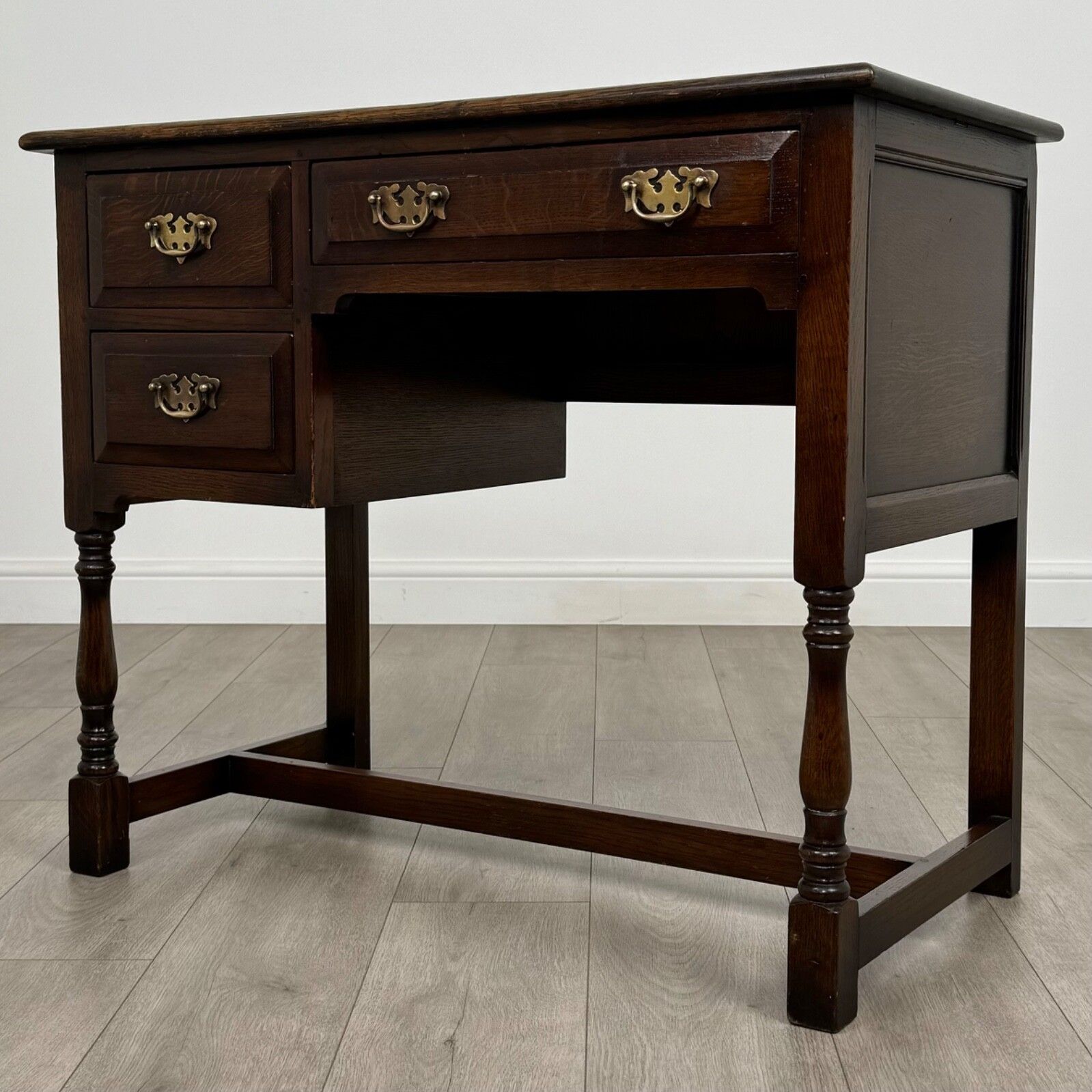 Antique 20th Century Good Quality Desk In Oak photo furniture