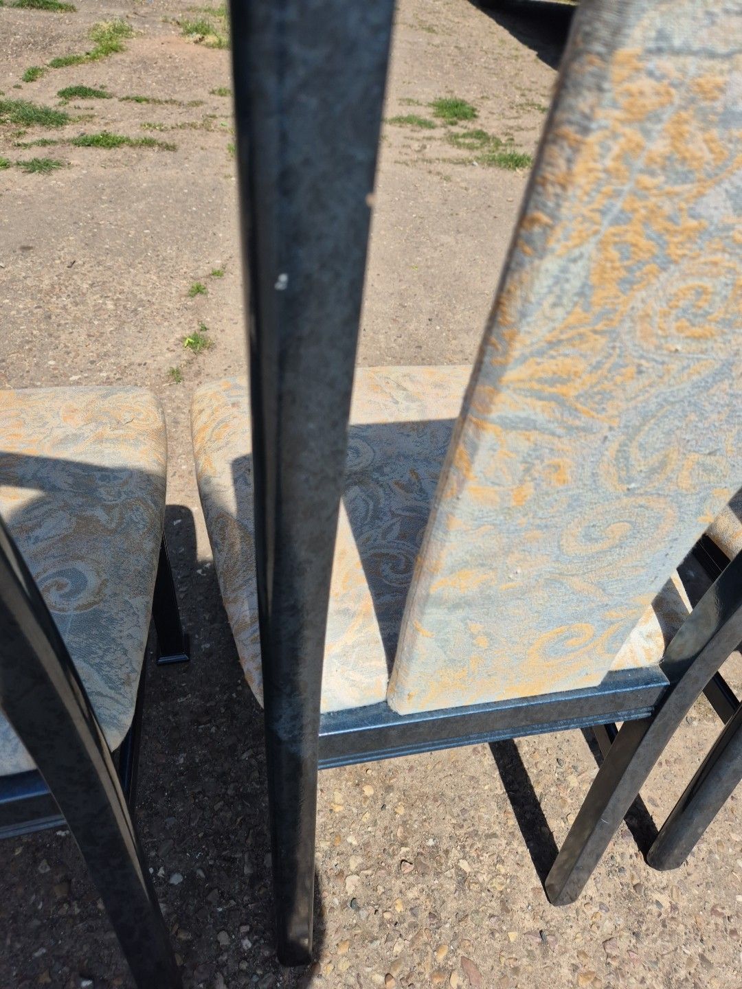 photo buy Set Of 6 (2 Carvers) Blue Marble Effect Wooden Framed Dining Chairs By Caxton