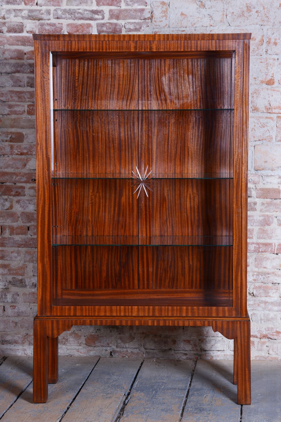 Restored Art Deco Display Cabinet, Mahogany And Glass, Polished, Czech, 1930s photo buy
