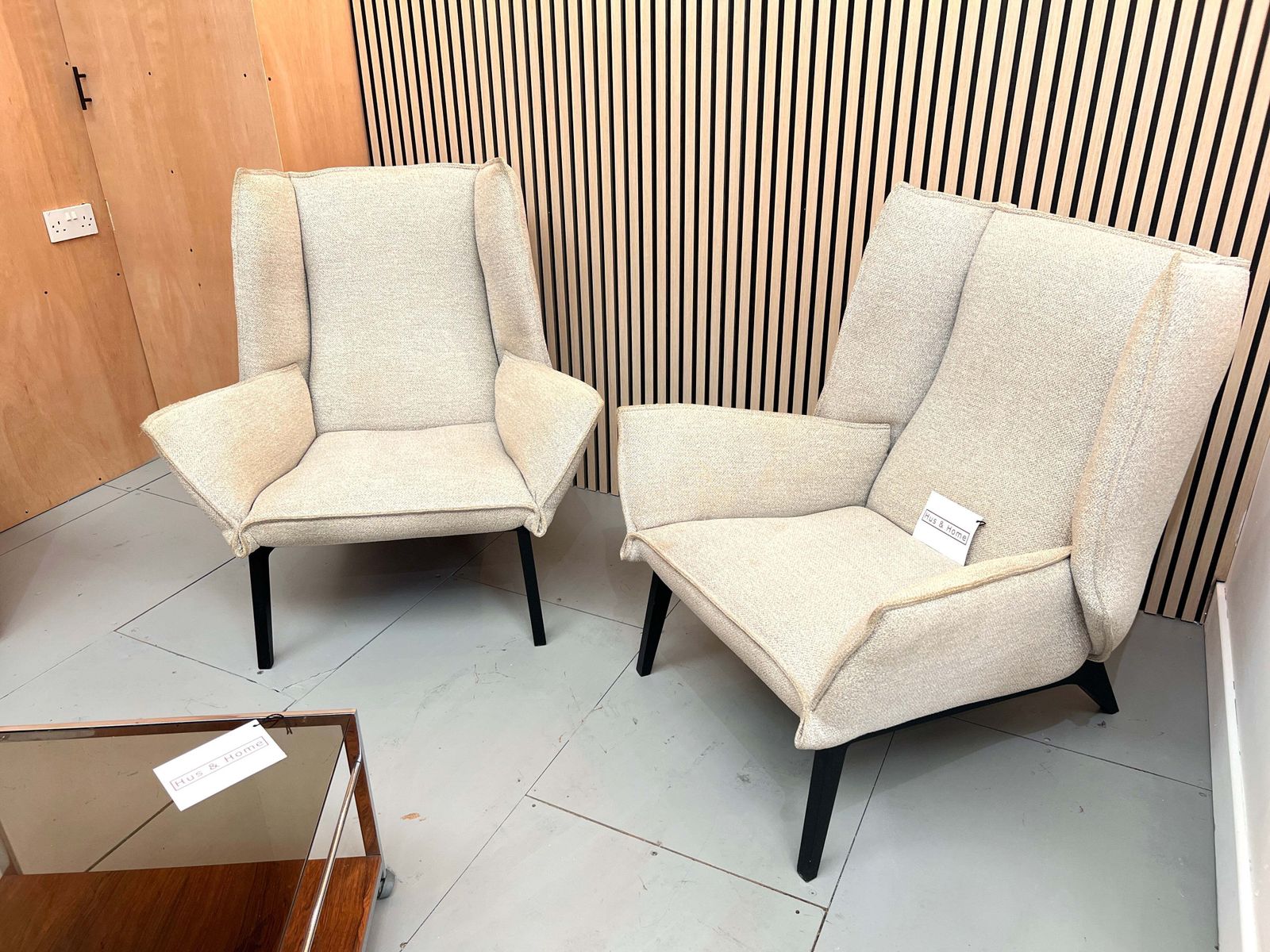 Ligne Roset, Pair Of Upholstered Toa Armchairs photo vintage