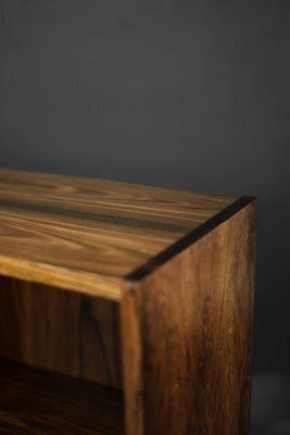 Mid Century Modern Scandinavian Rosewood Highboard With Glass, 1960s photo Furniture