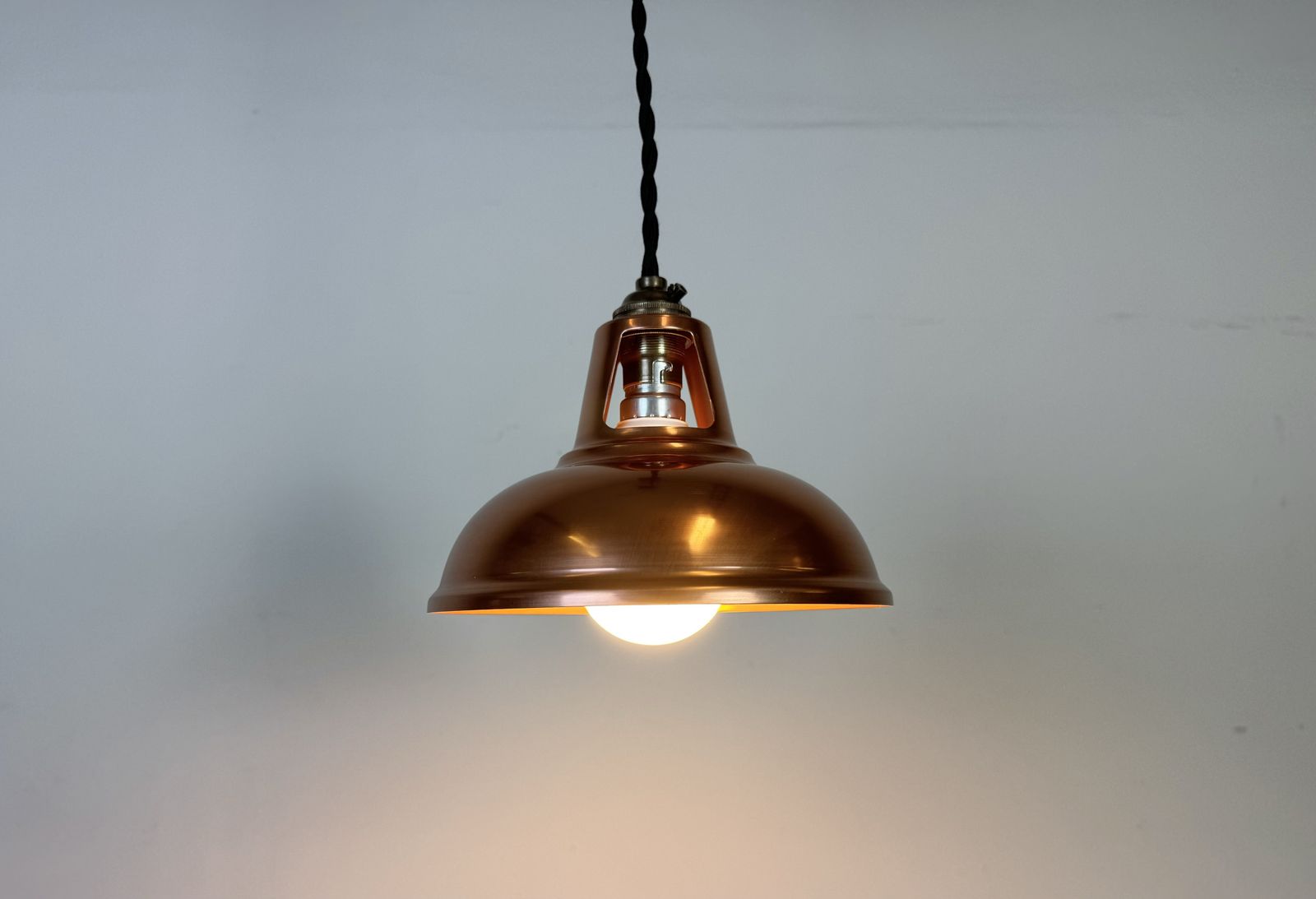 Industrial Copper Ceiling Lamp, 2000s, 7x photo vintage