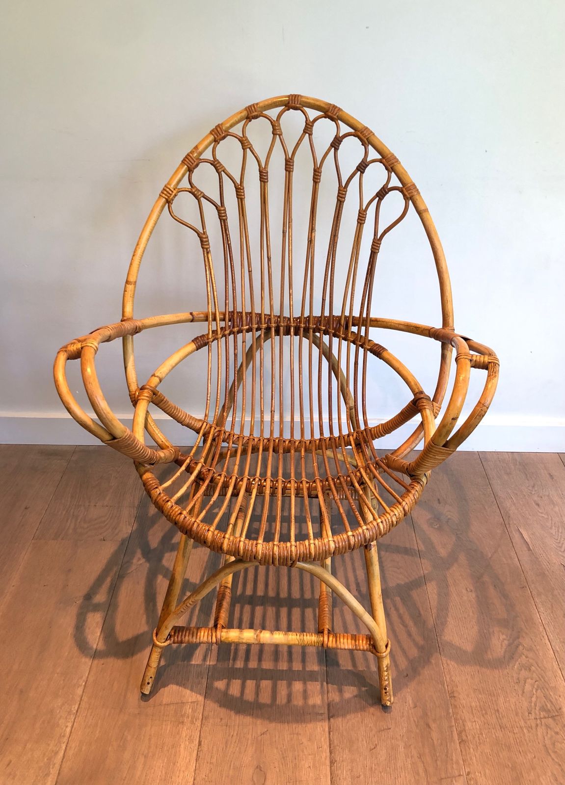 photo vinterior Pair Of Rattan Armchairs, 1970s