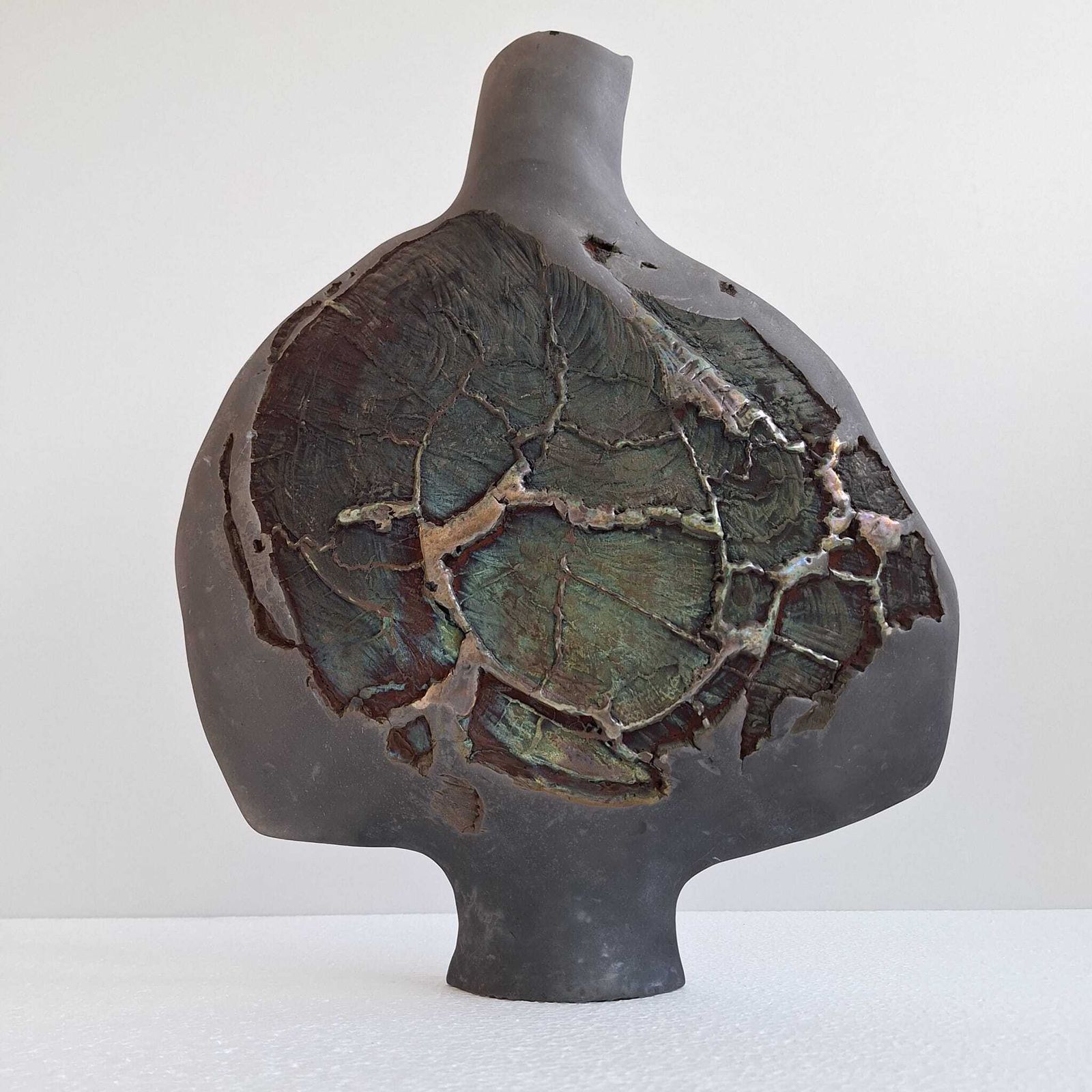 Raku Ceramic Vase Designed By André Sas photo for sale