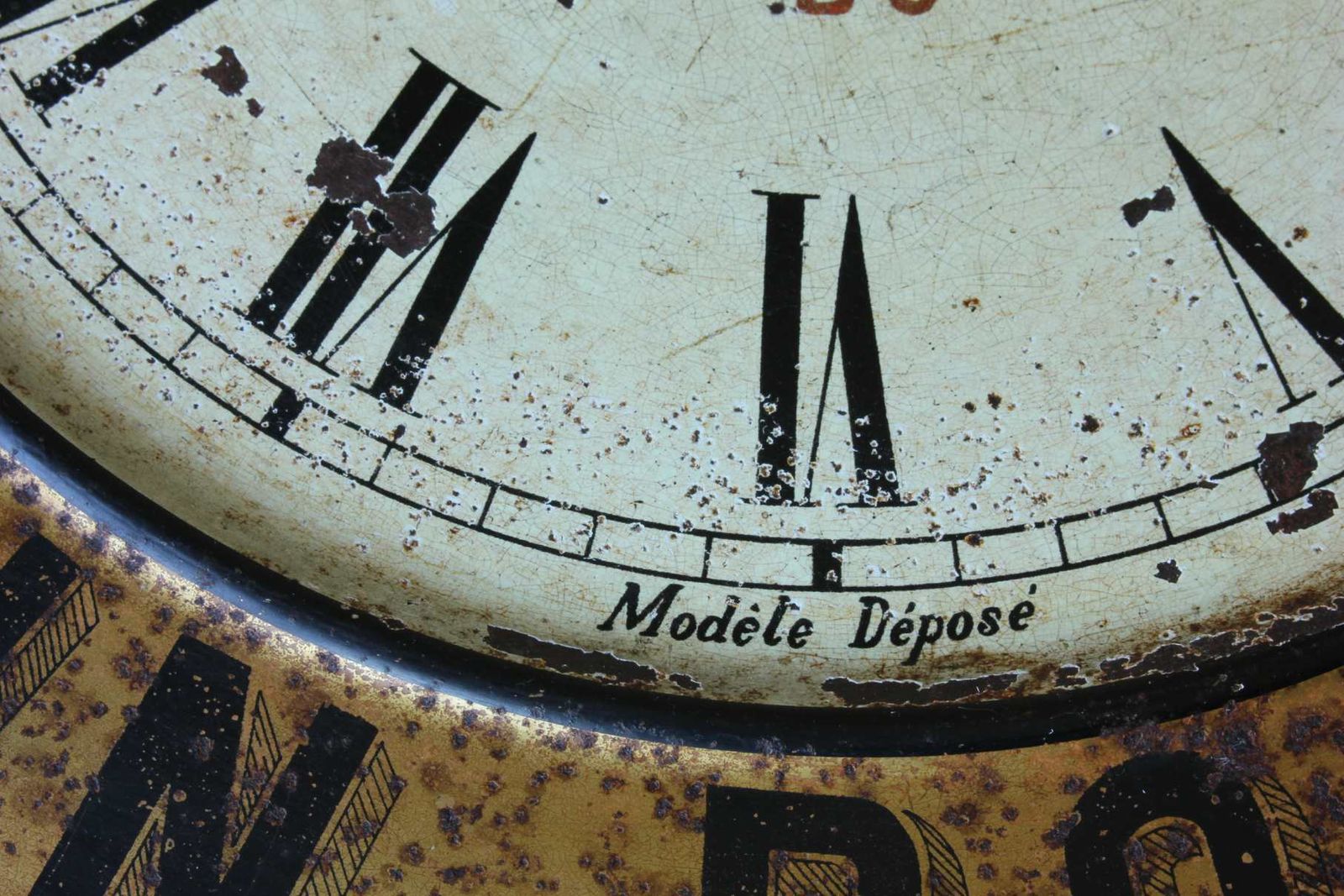 French Guerin Boutron Chocolat Wall Clock. Chocolate Advertising Sign. photo 435.0