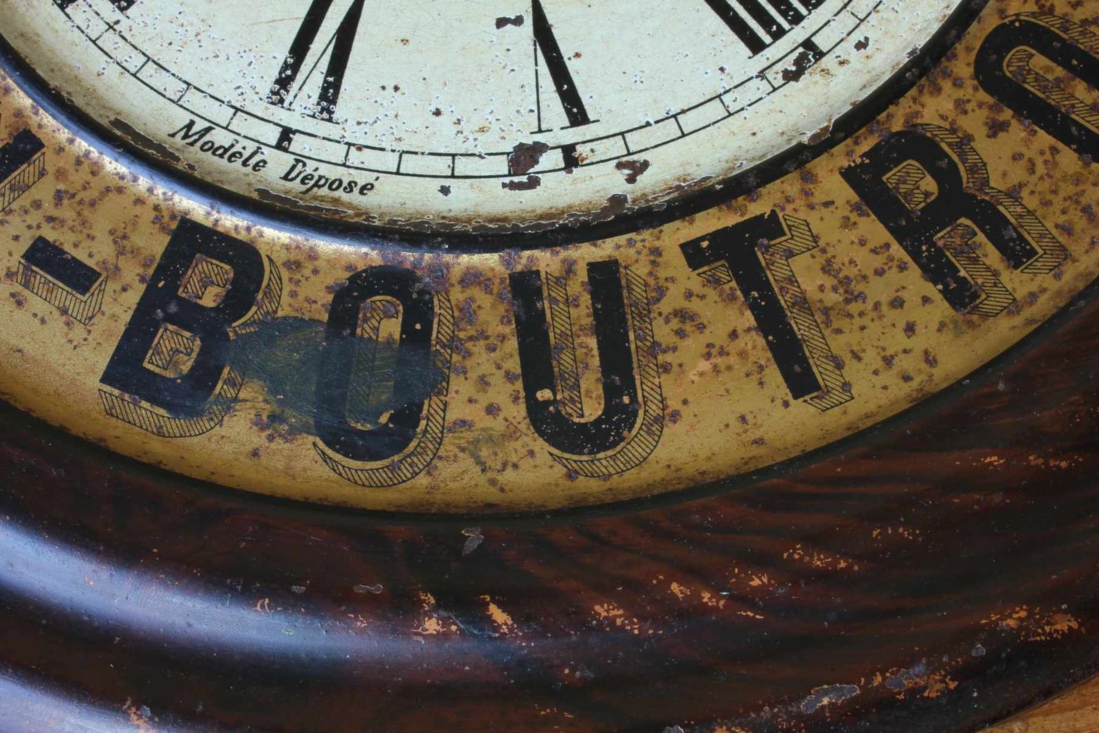 photo buy French Guerin Boutron Chocolat Wall Clock. Chocolate Advertising Sign.