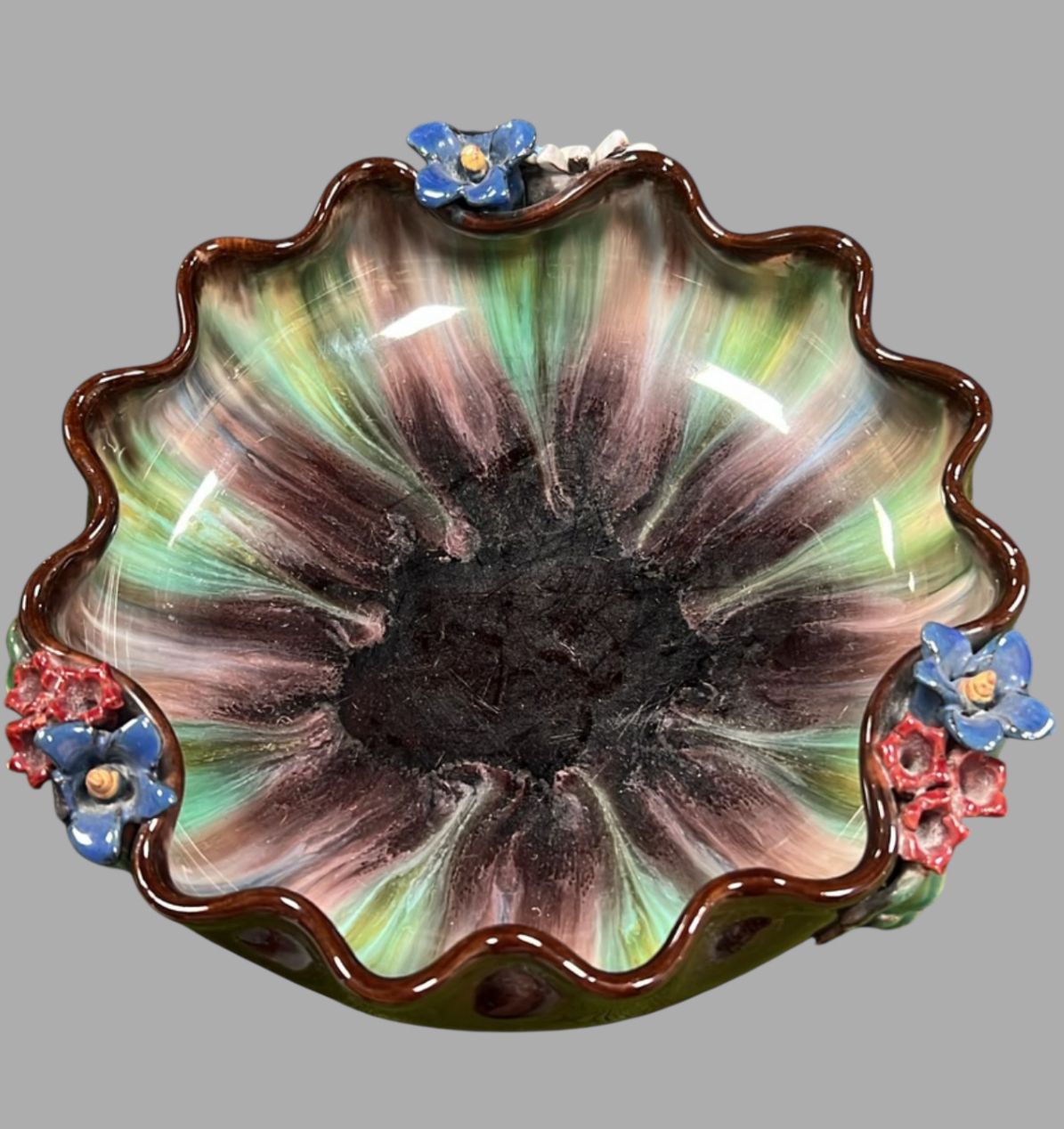 A Vintage Liezen Austria Glazed Terracotta Art Pottery Bowl