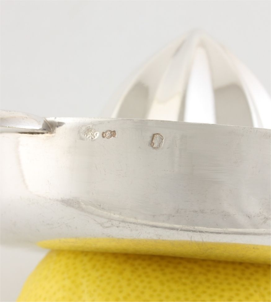 French Solid Silver Christofle Lemon Squeezer. Art Deco Citrus Press. photo vintage