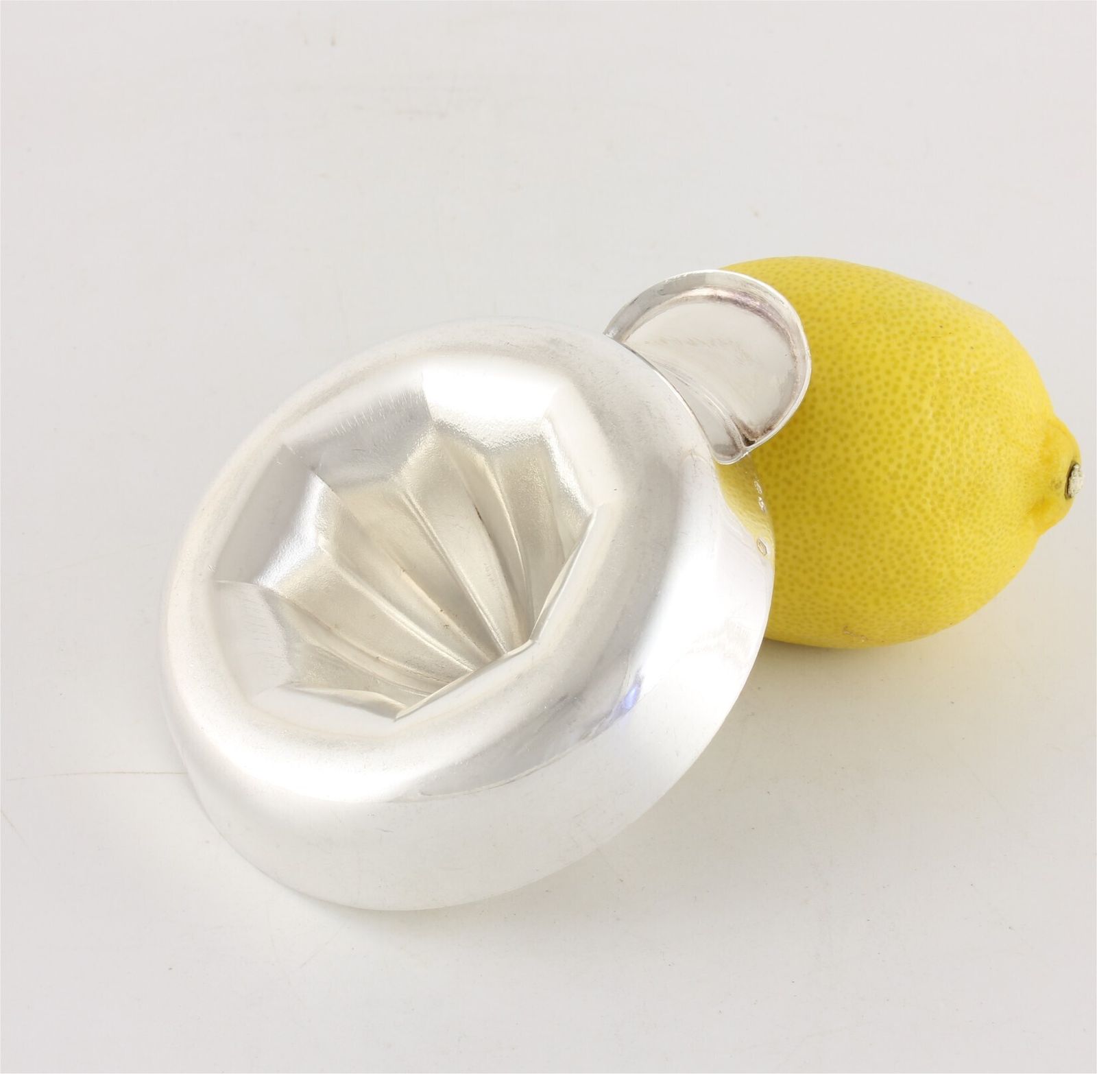 photo furniture French Solid Silver Christofle Lemon Squeezer. Art Deco Citrus Press.