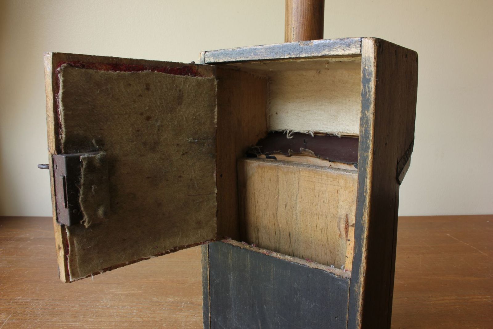 photo buy French Church Offering Box. Taxe Sur Chaises Collection Tray. Pew Rent.